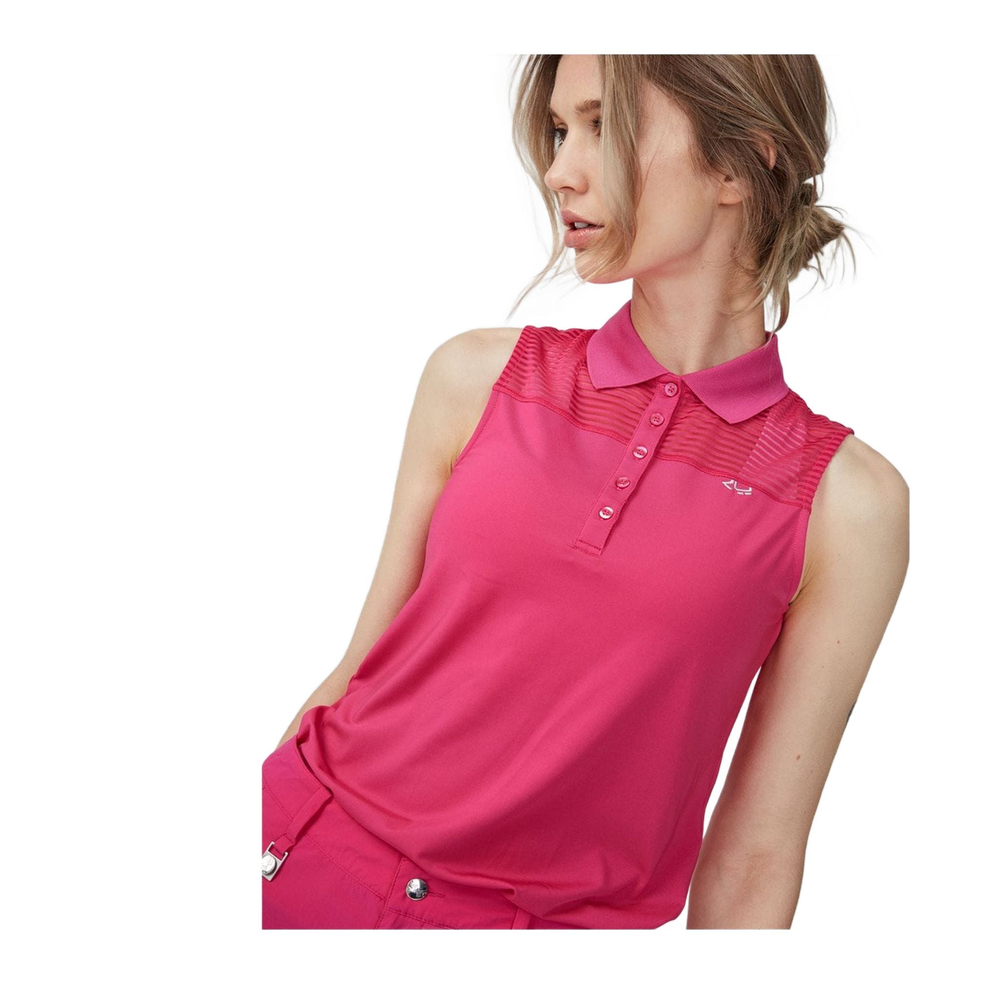 Polo Röhnisch Miko SL Fuchsia Femme
