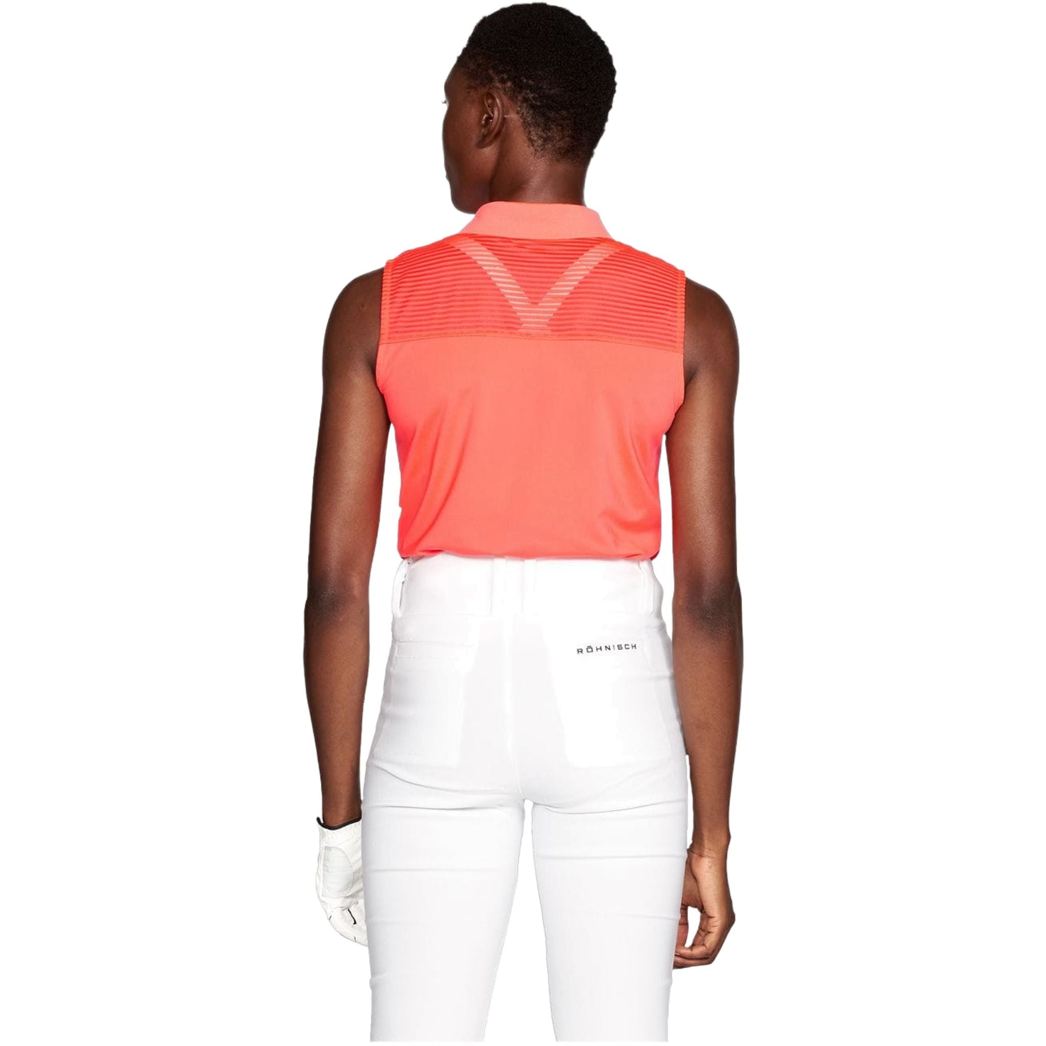 Polo Röhnisch W Miko SL rose fluo pour femme