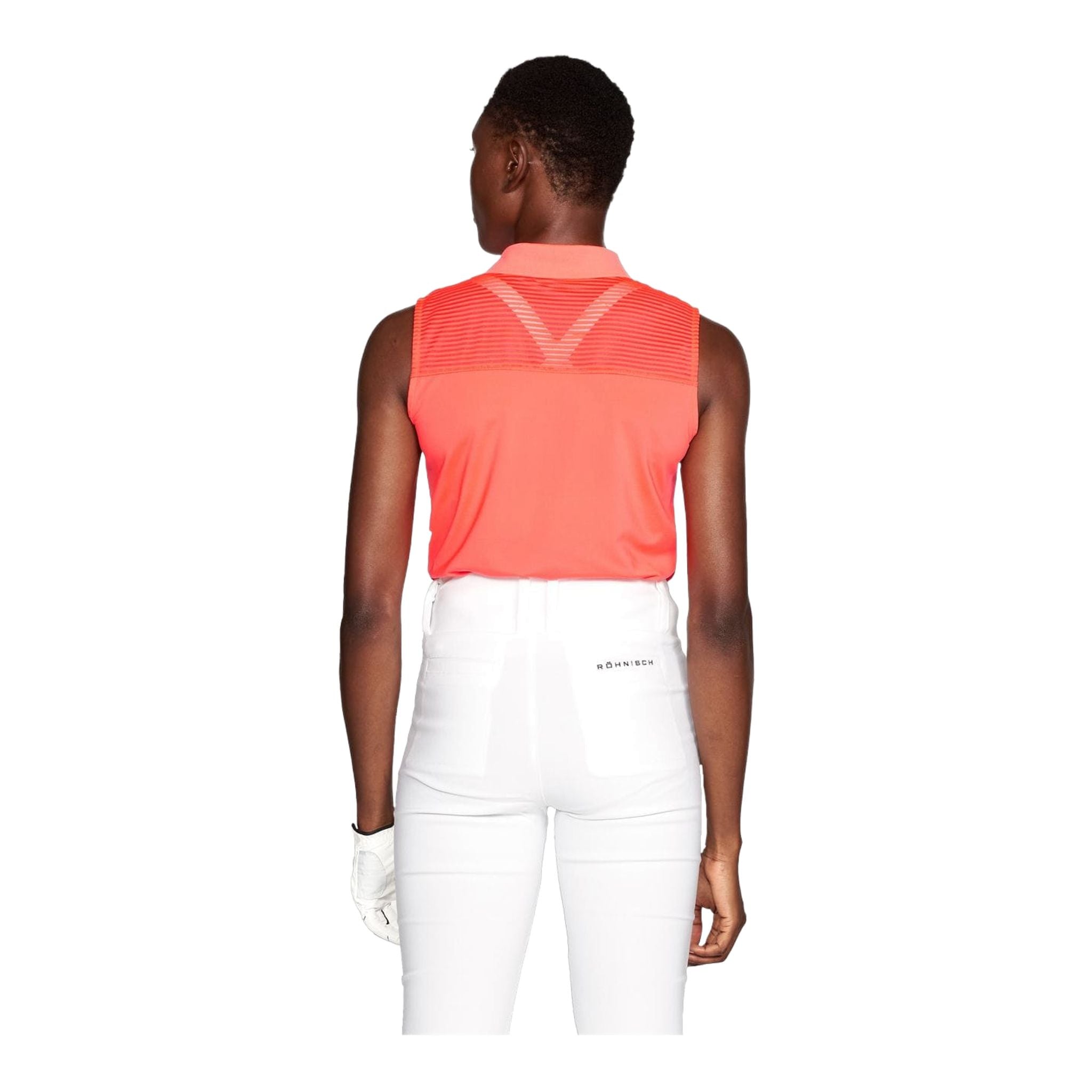 Polo Röhnisch W Miko SL rose fluo pour femme