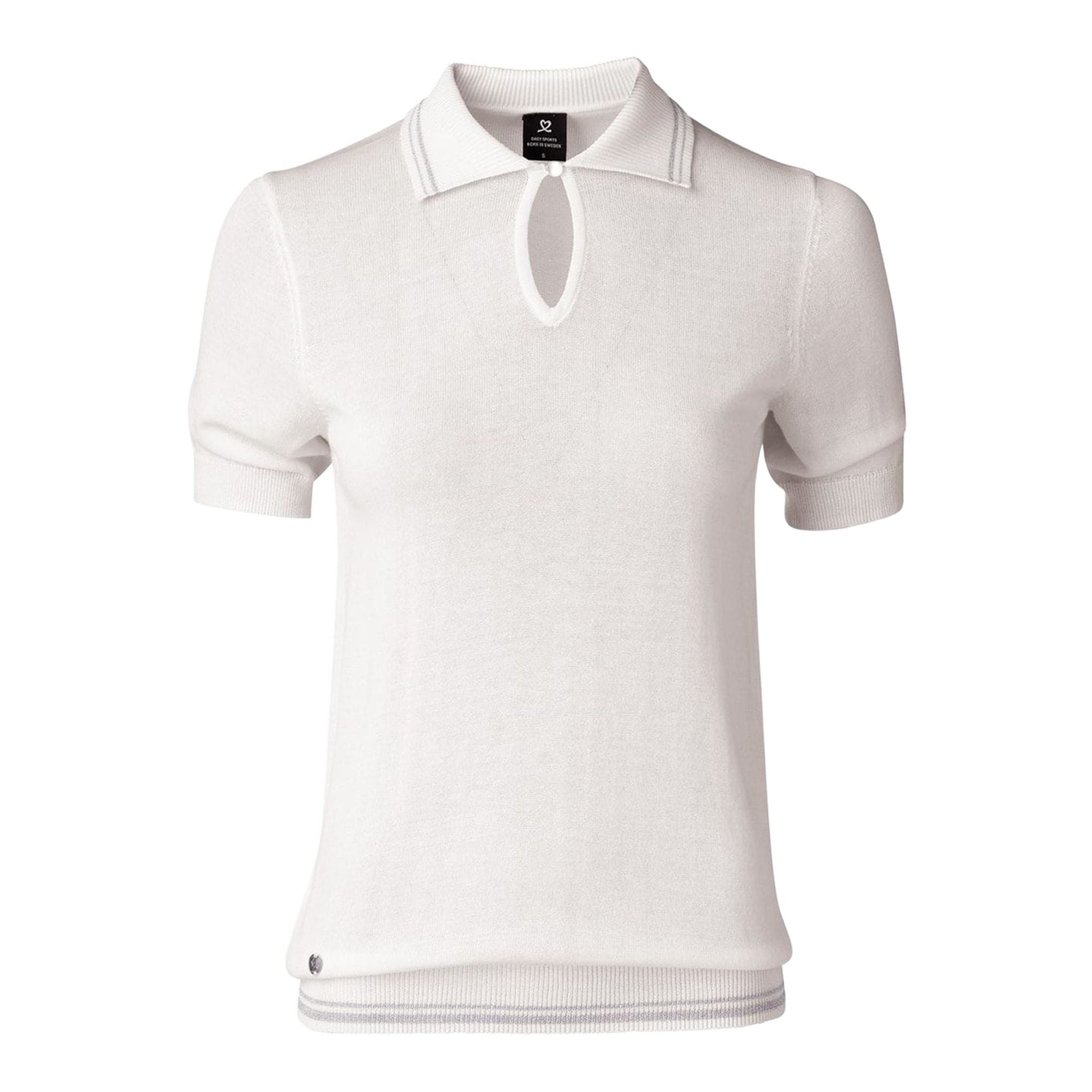 Pull blanc à manches courtes Daily Sports Elin pour femme
