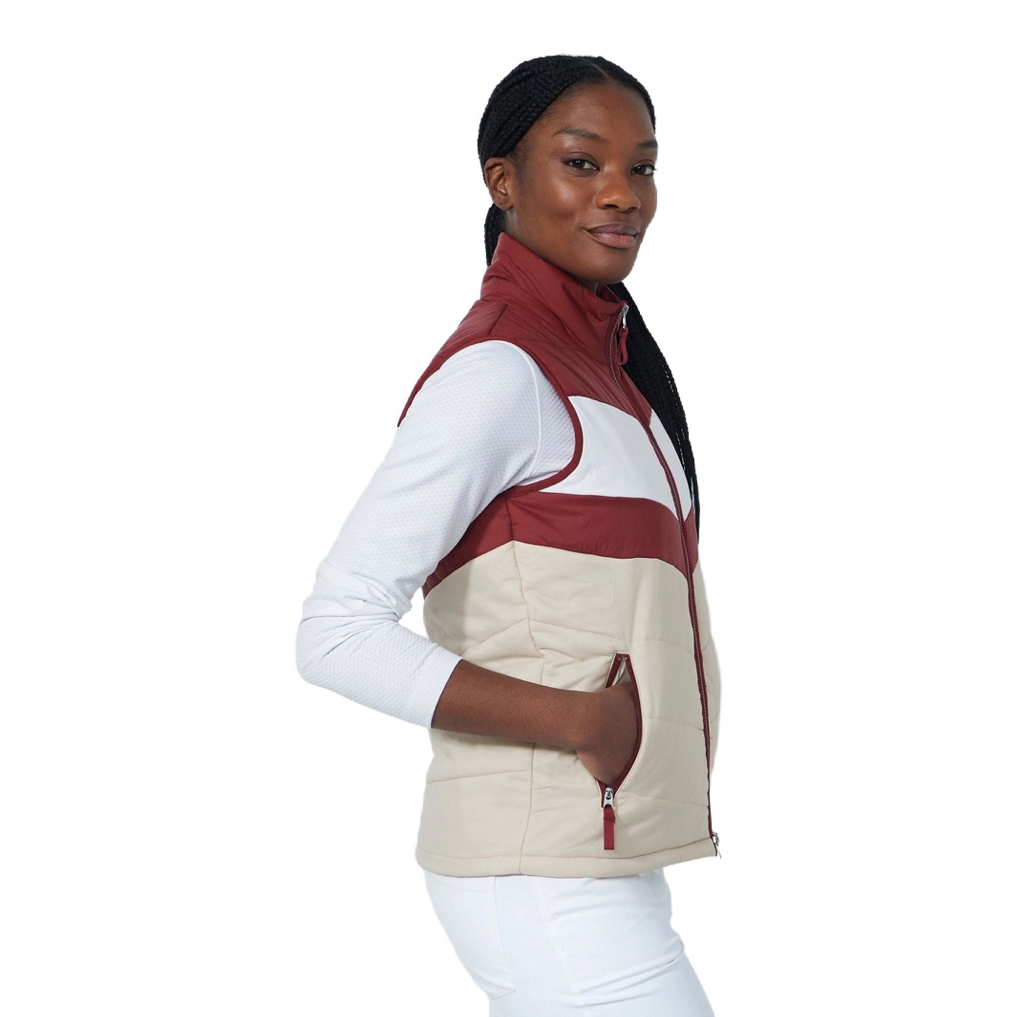 Gilet matelassé à rayures Daily Sports pour femme