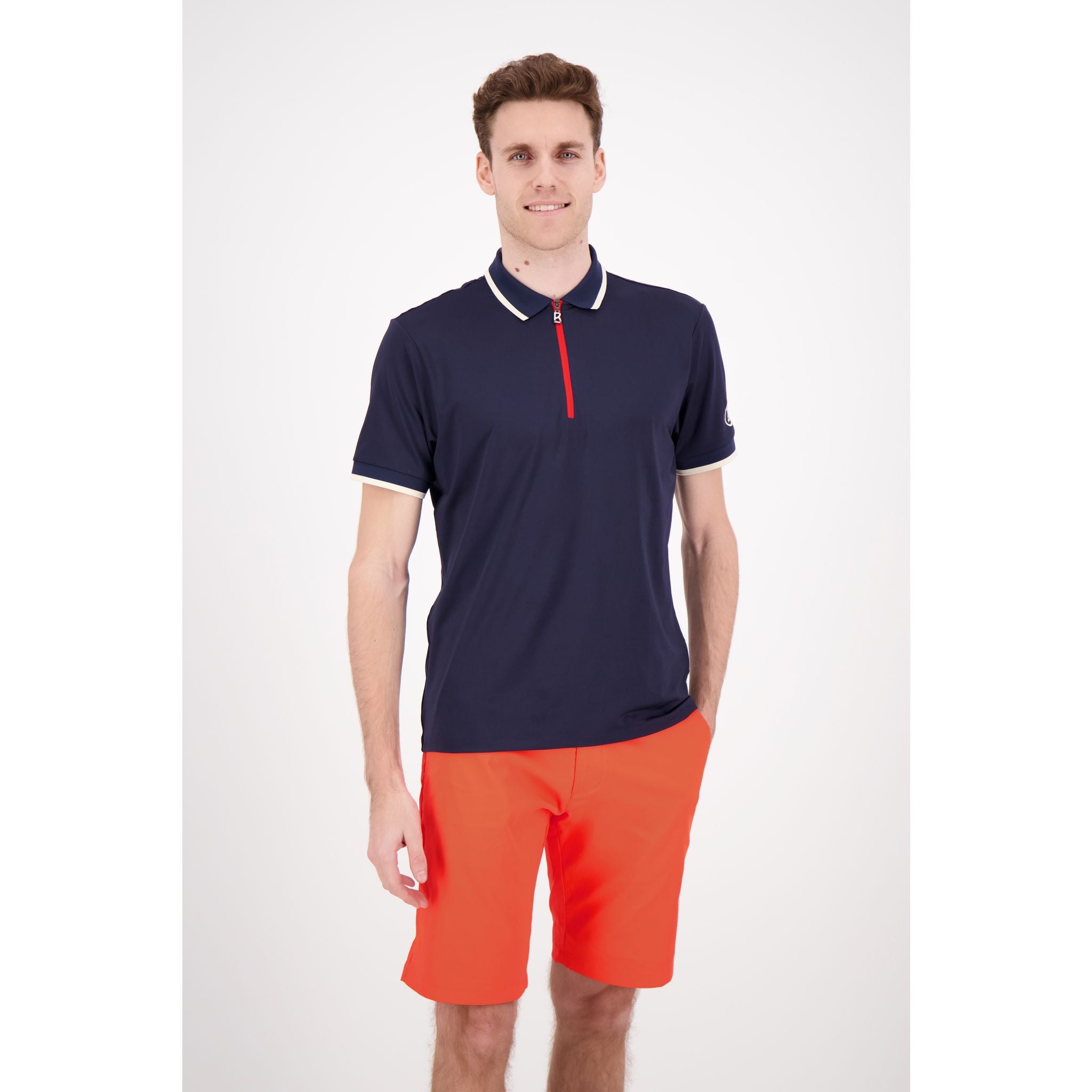 Polo Bogner M Cody SS bleu marine pour homme