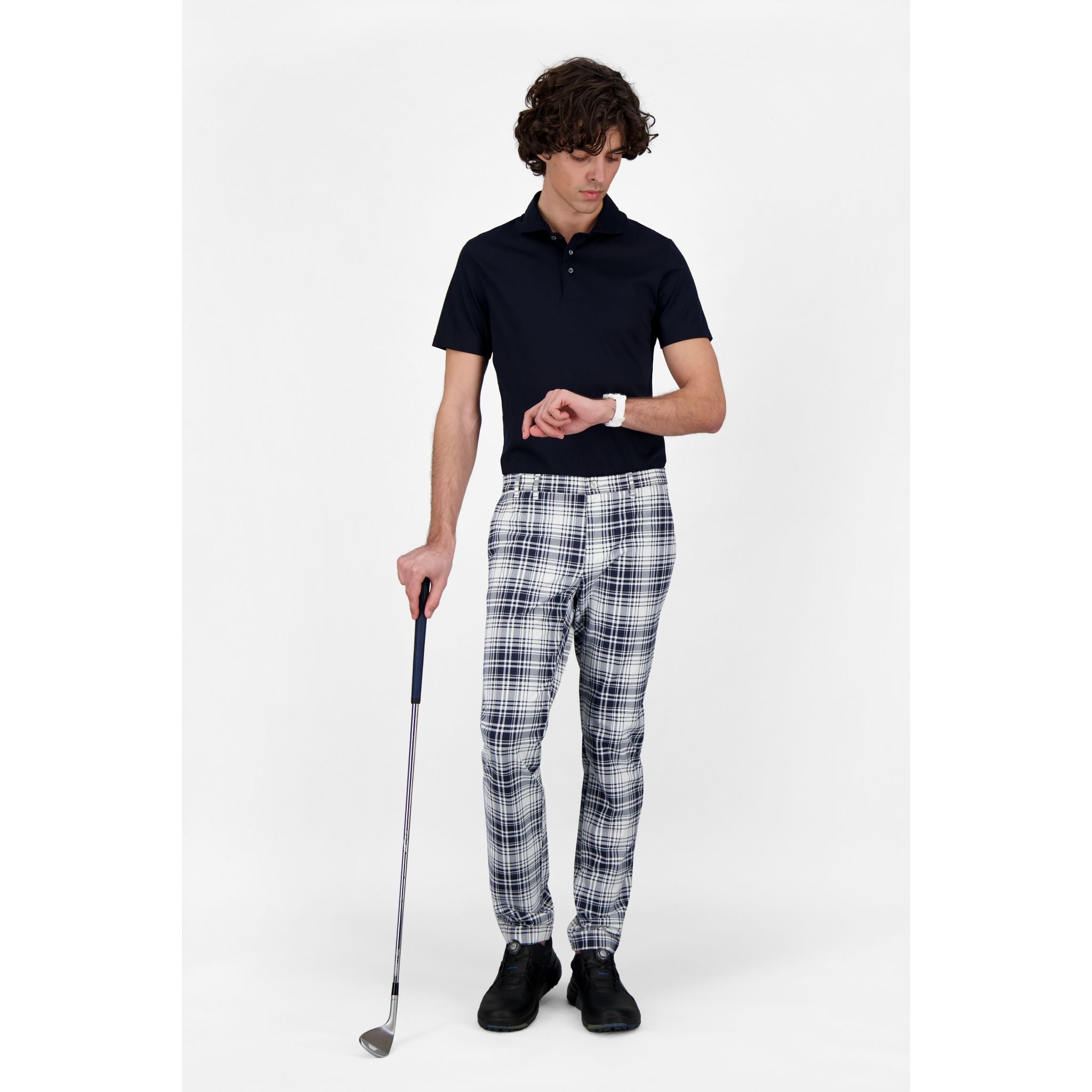 Pantalon de golf à carreaux Alberto Ian pour homme