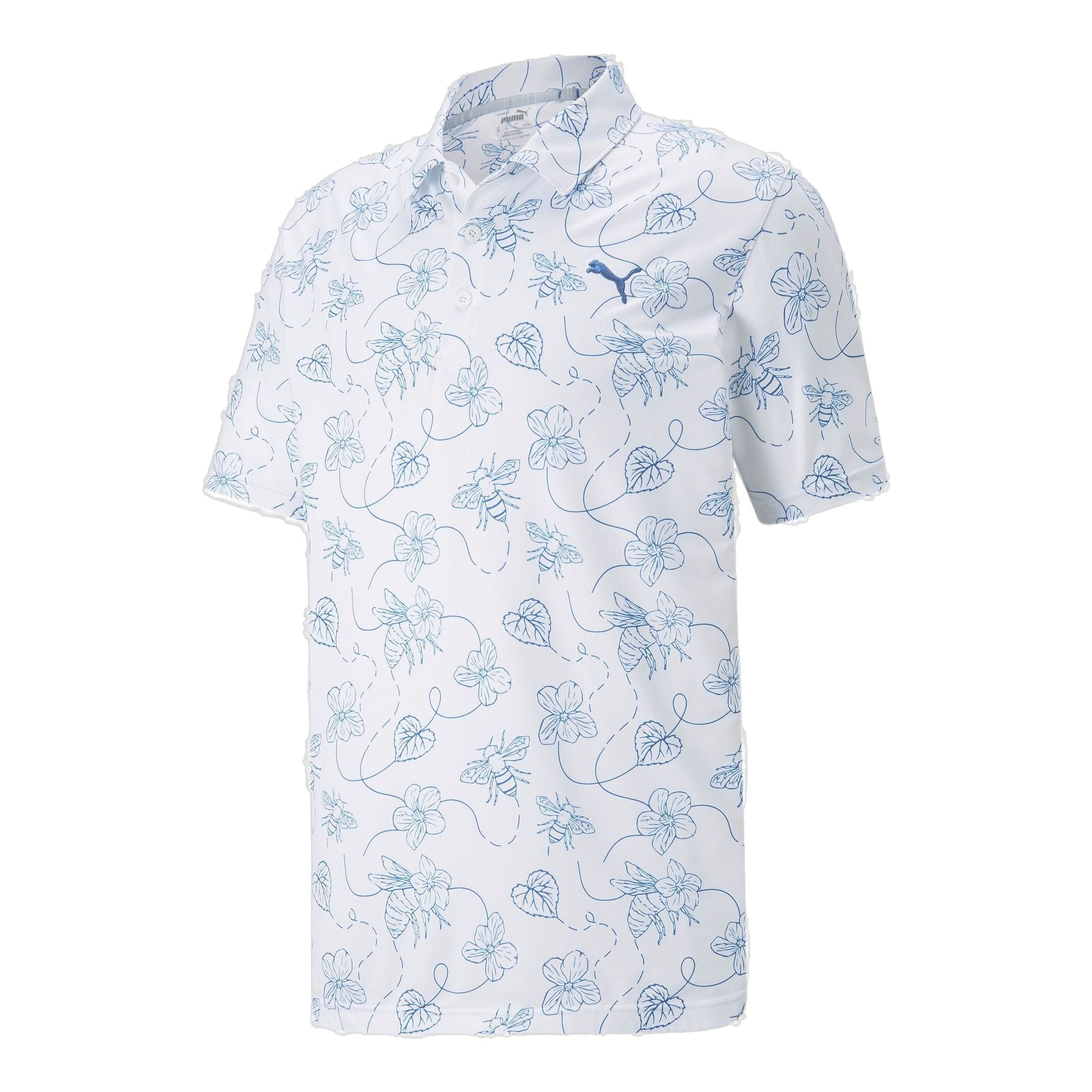 Puma Polo Cloudspun Pollinators Blanc brillant/Couleurs vives Homme