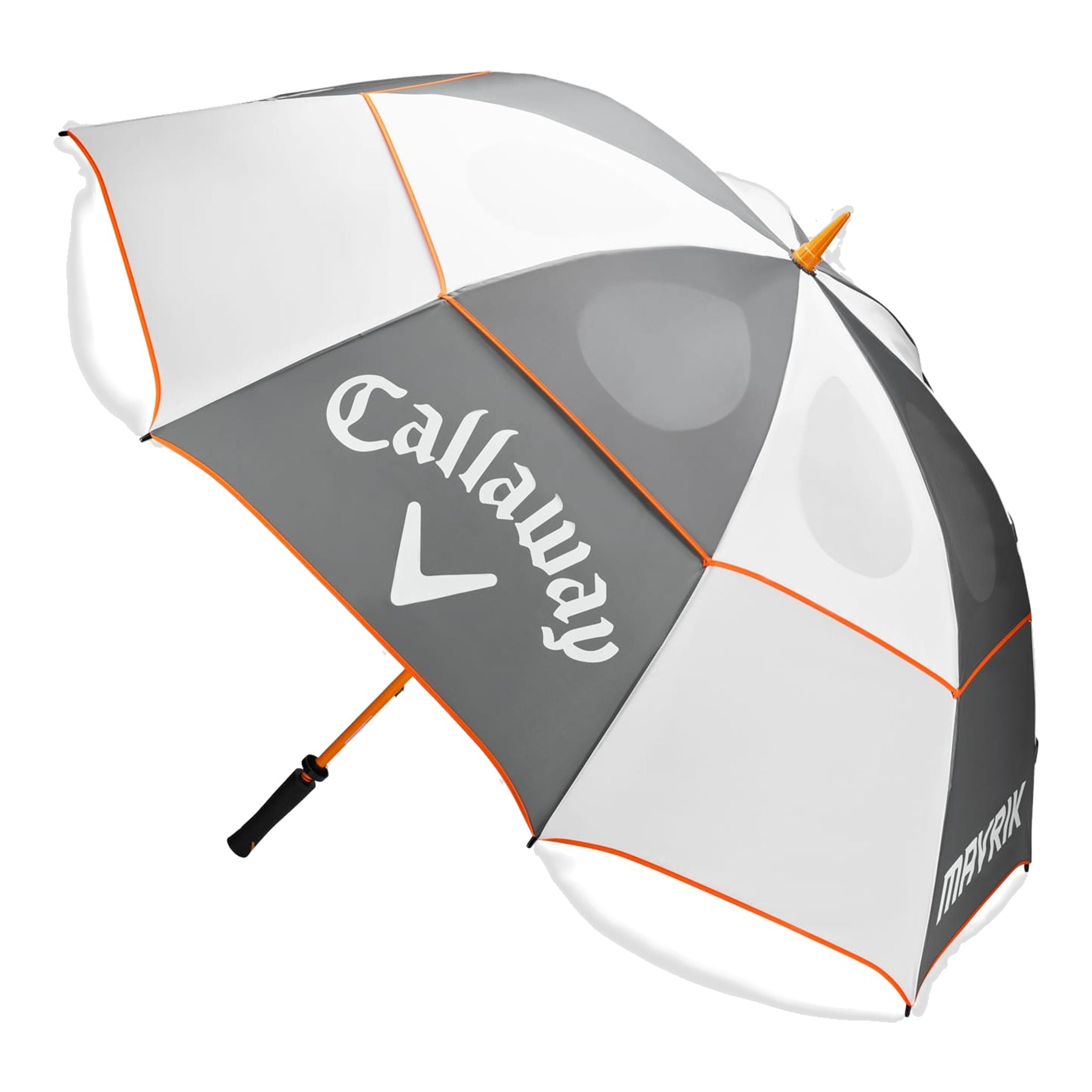 Parapluie Callaway Mavrik 68 DBL Blanc/Gris anthracite/Orange