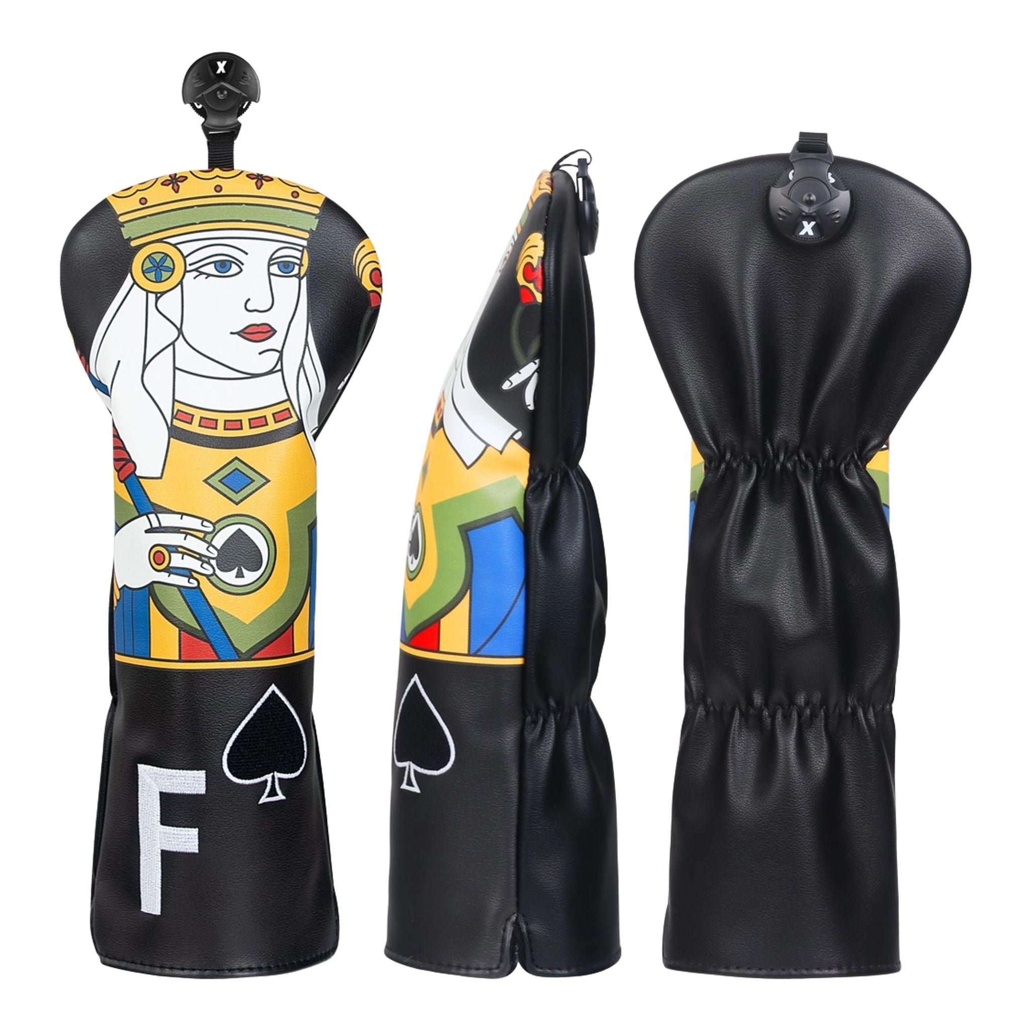 Couvre-club brodé Spade Poker Queen Fairway