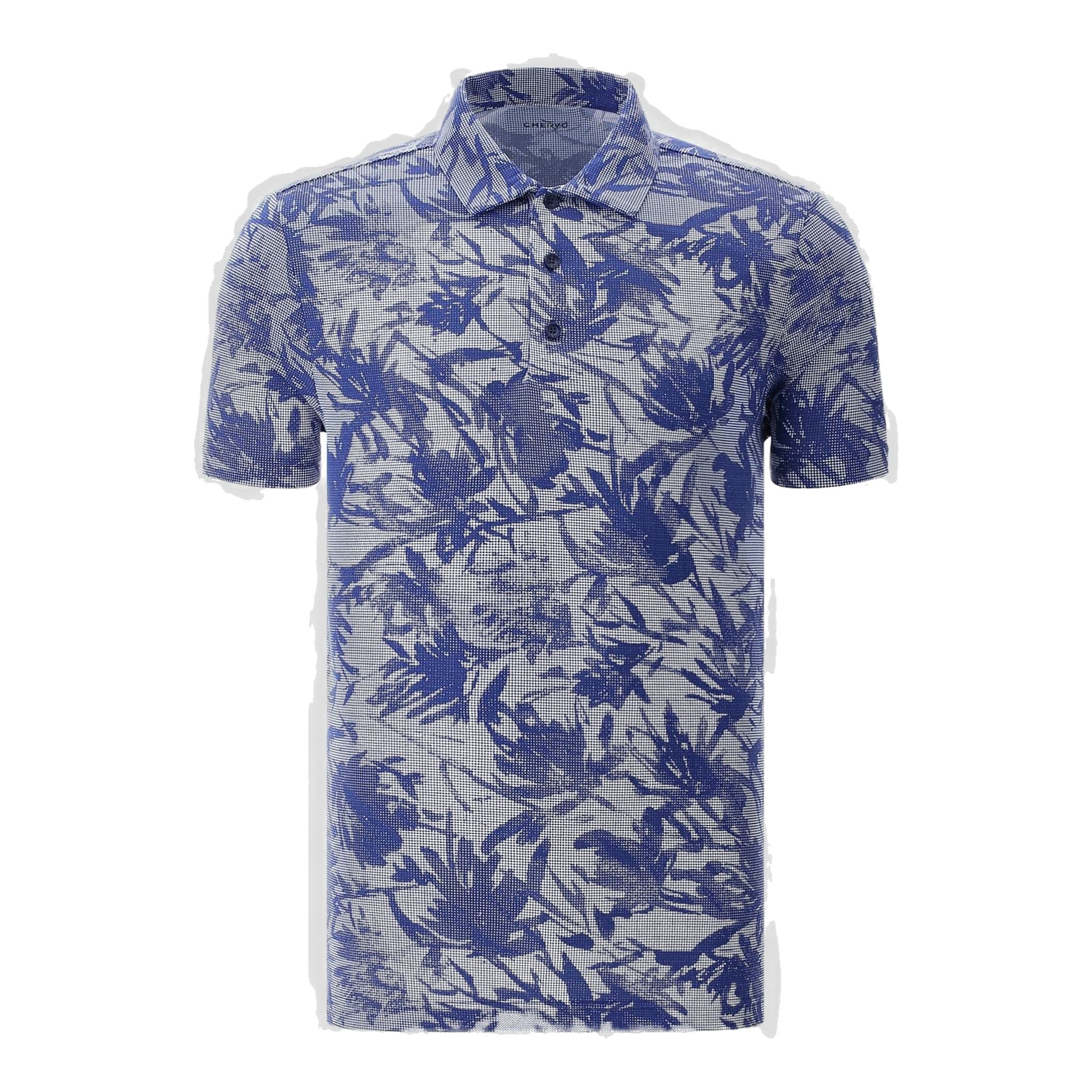 Polo Chervo M Ambrosio SS Bleu/Fleurs Homme