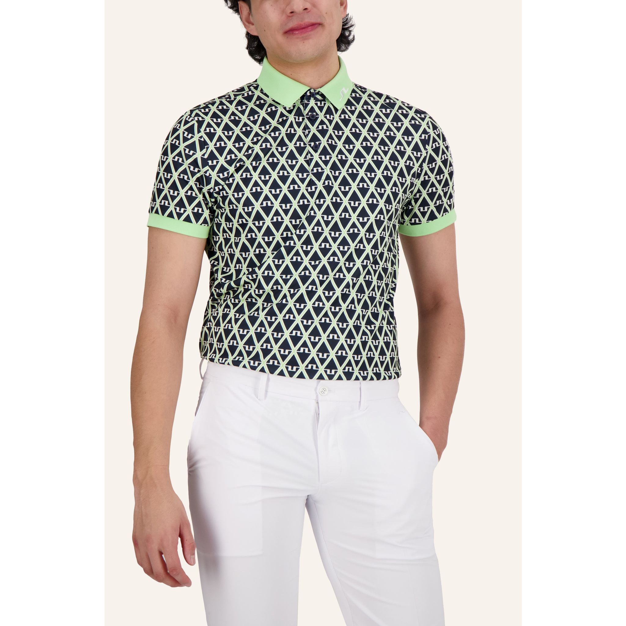 J. Lindeberg Tour Tech Reg Fit Polo imprimé hommes