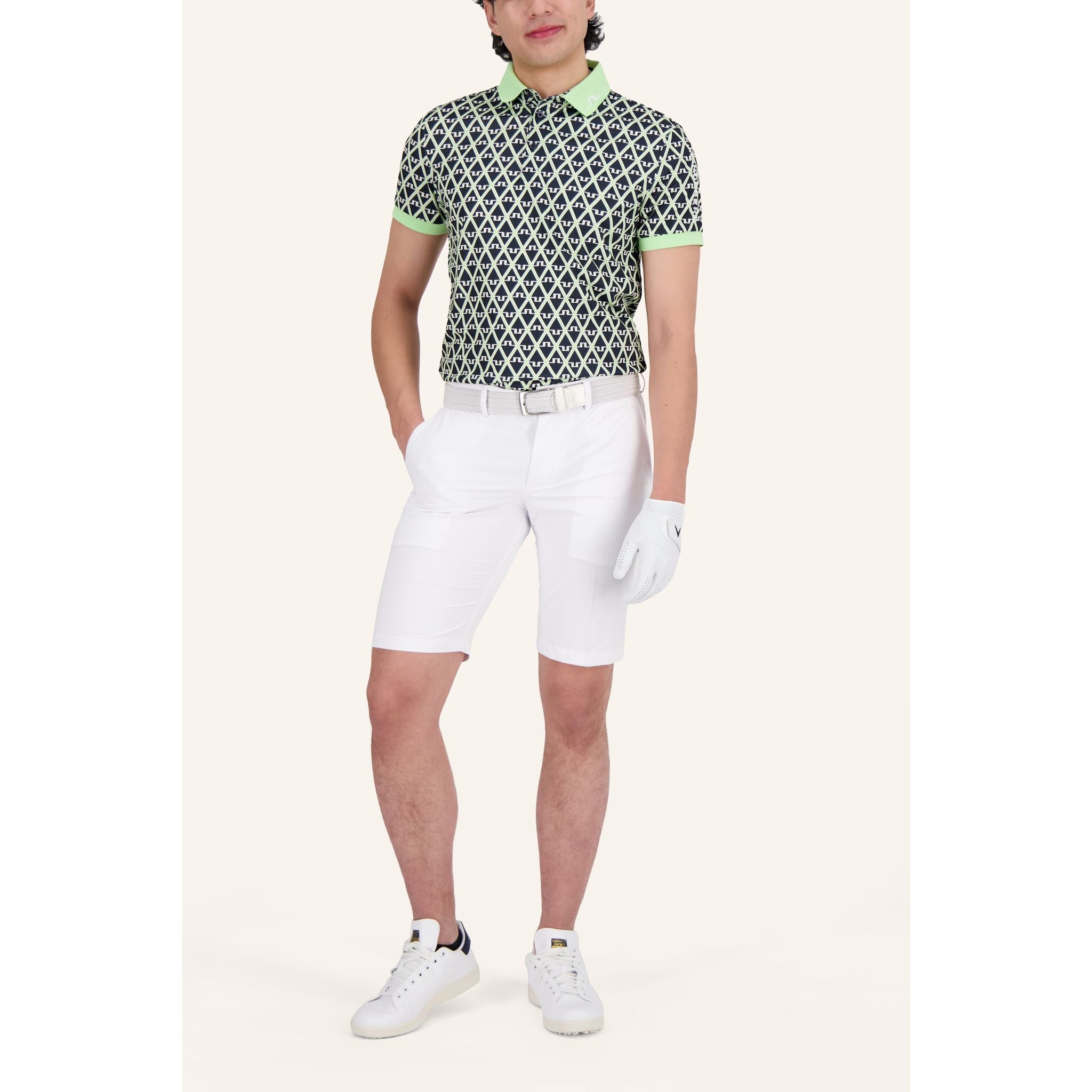J. Lindeberg Tour Tech Reg Fit Polo imprimé hommes