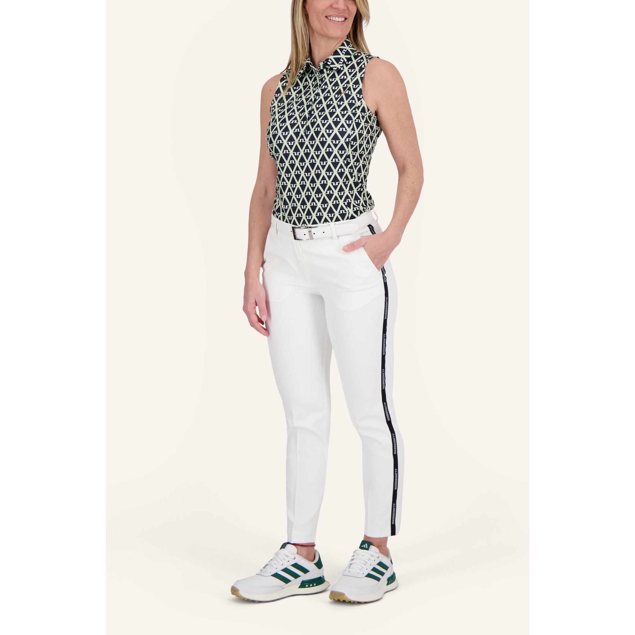 Pantalon de golf J. Lindeberg Meghan à rayures latérales pour femme