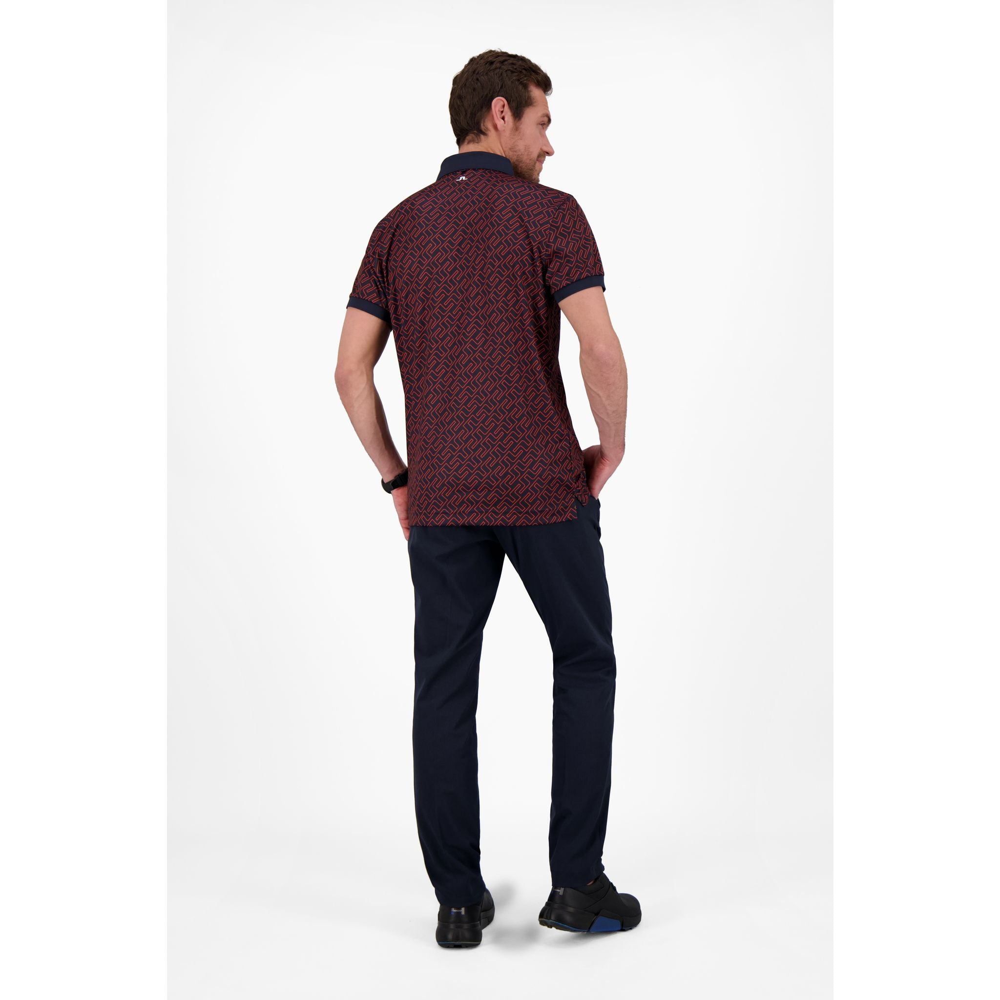 J. Lindeberg Tour Tech Reg Fit Polo imprimé hommes