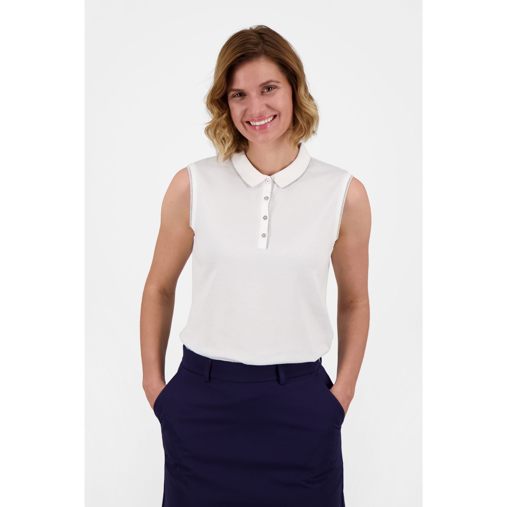 Kjus Ella Structure S/L polo de golf femme