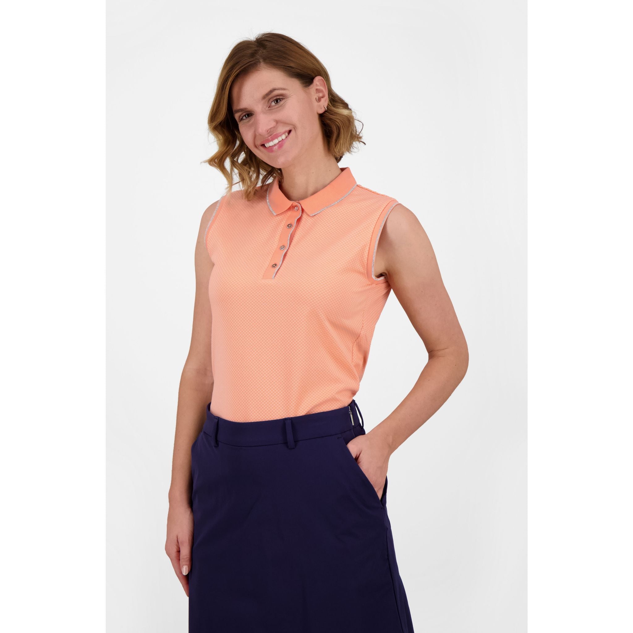 Kjus Ella Structure S/L polo de golf femme