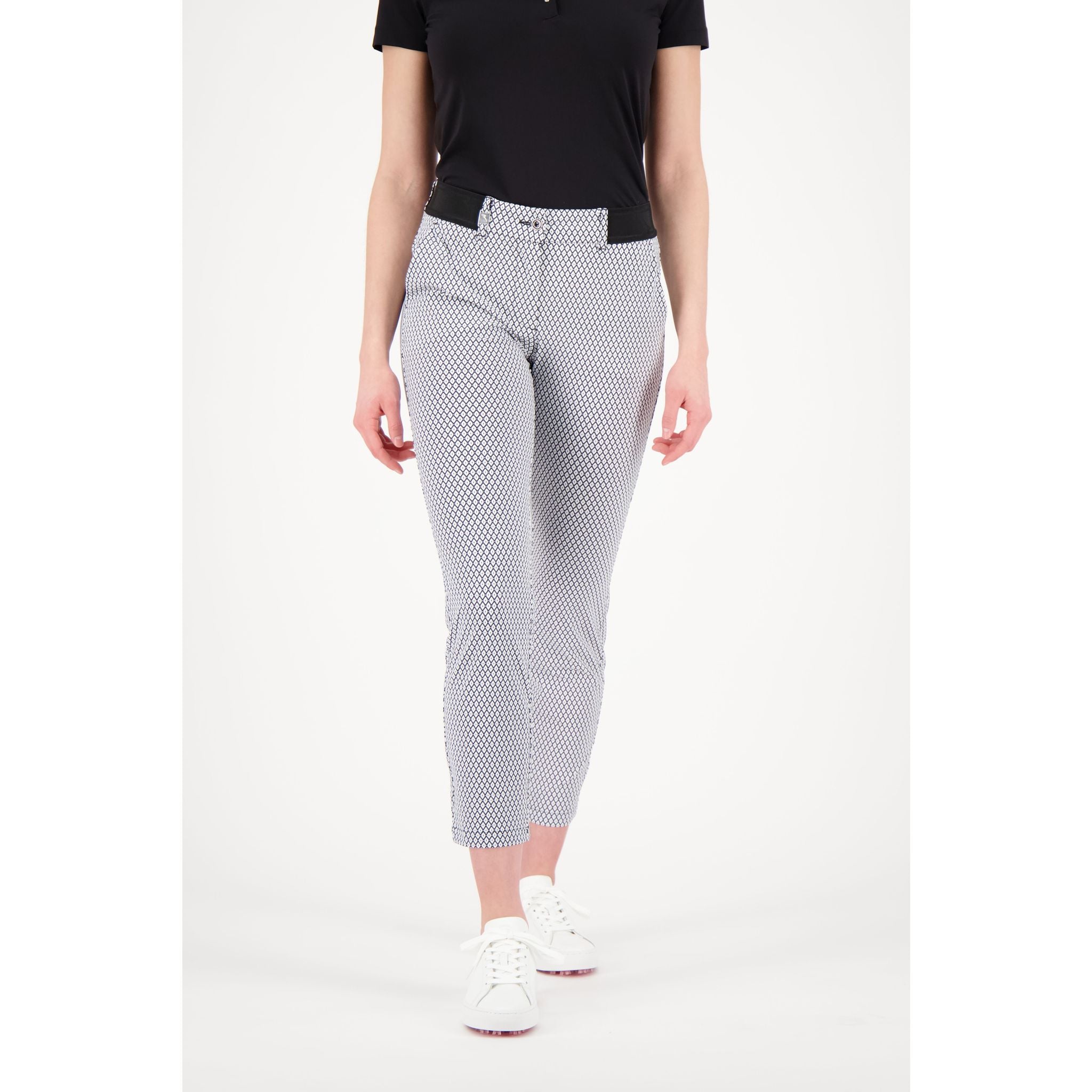 Pantalon Chervo W Stellato 7/8 Noir/Blanc Femme