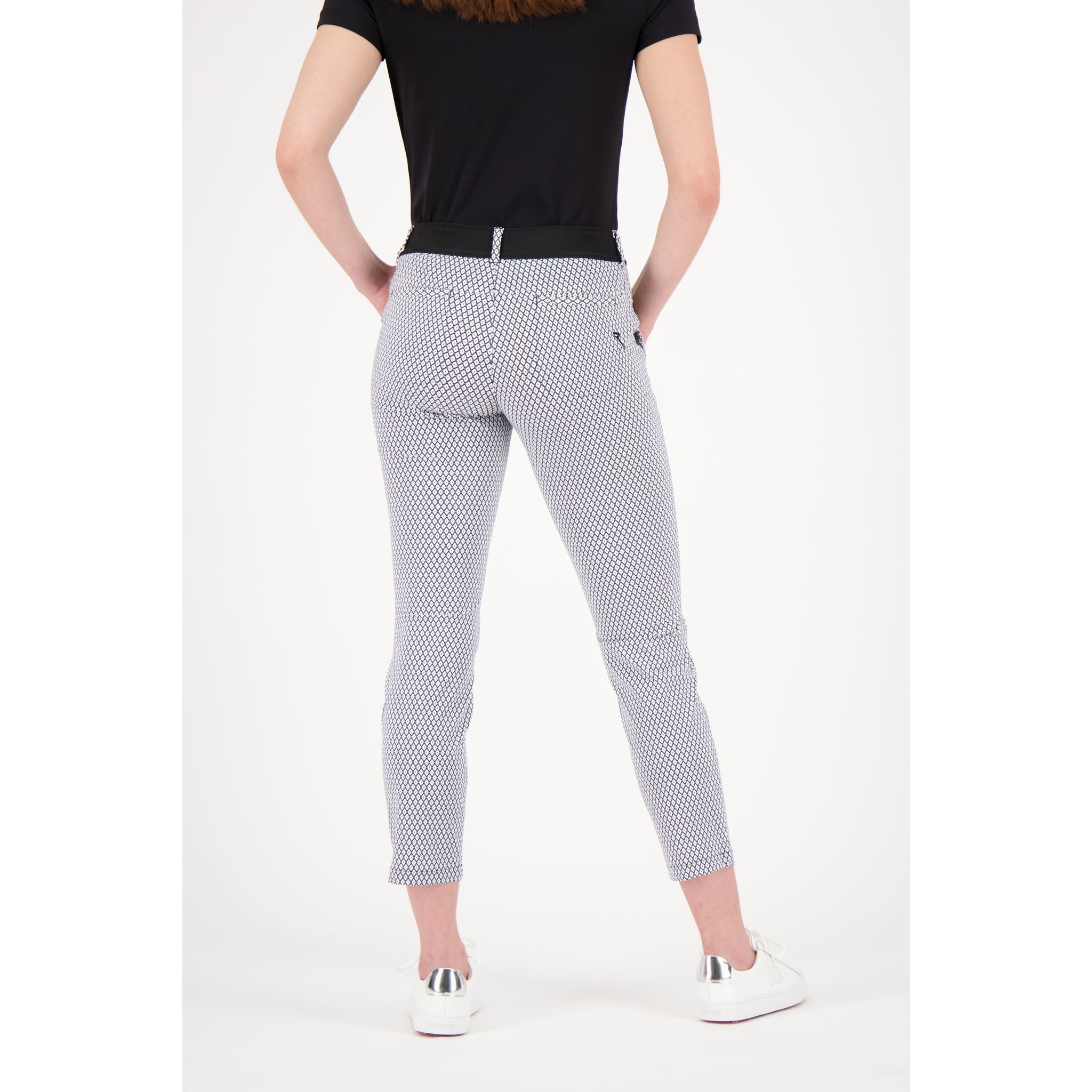 Pantalon Chervo W Stellato 7/8 Noir/Blanc Femme