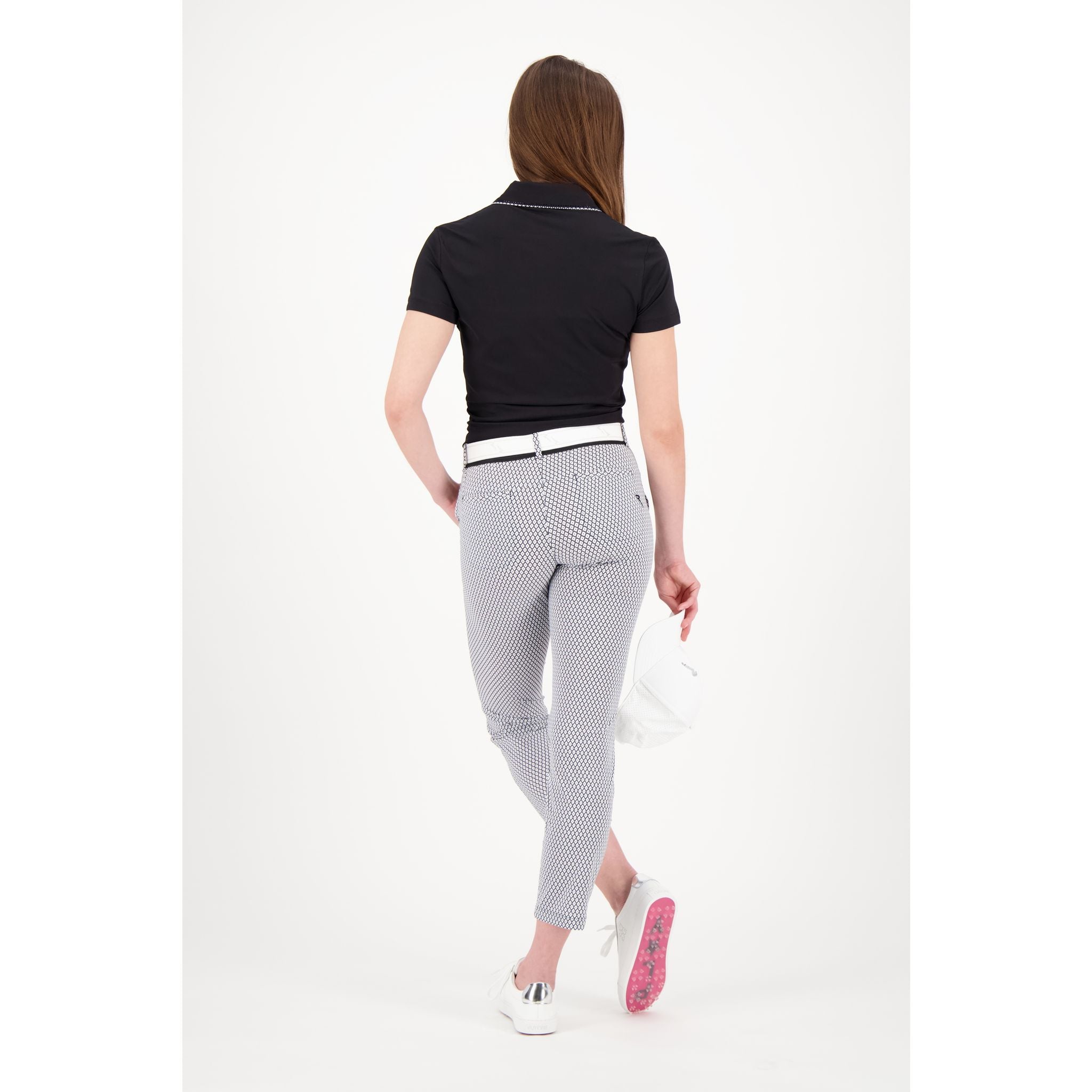 Pantalon Chervo W Stellato 7/8 Noir/Blanc Femme