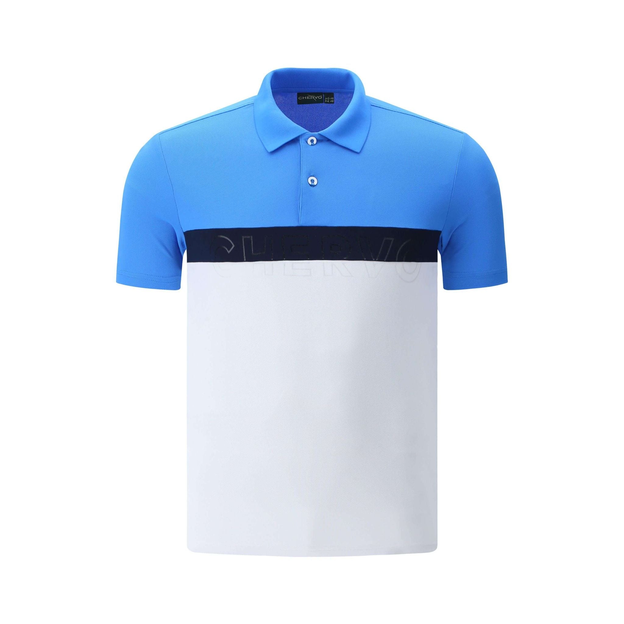 Chervo Polo Adolfo Blanc/Bleu Homme