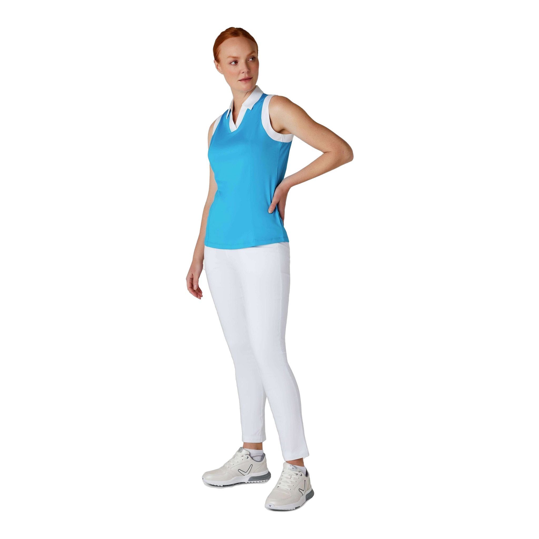 Polo sans manches Callaway Colorblock pour femme