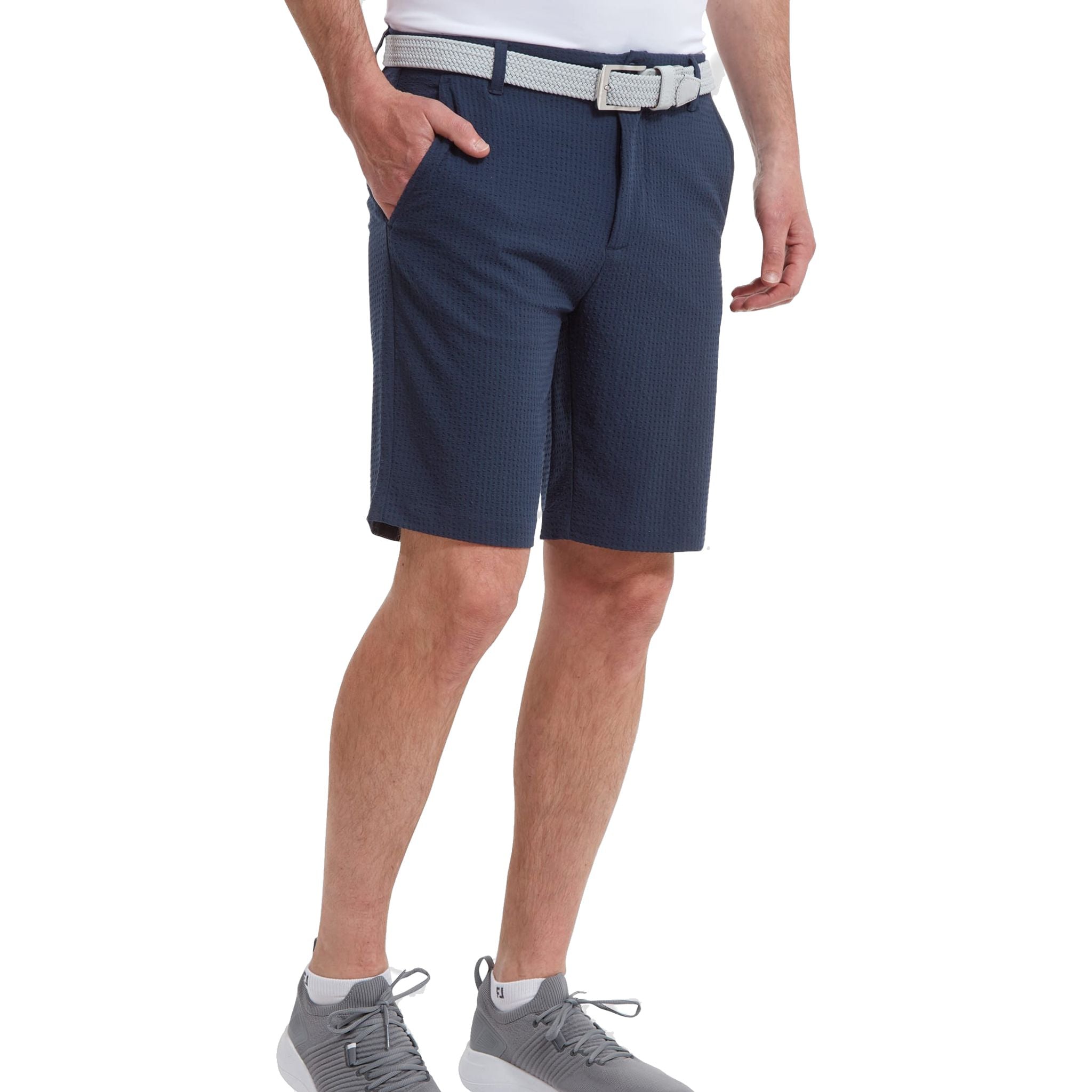 Short Footjoy M Performance en seersucker bleu marine pour homme