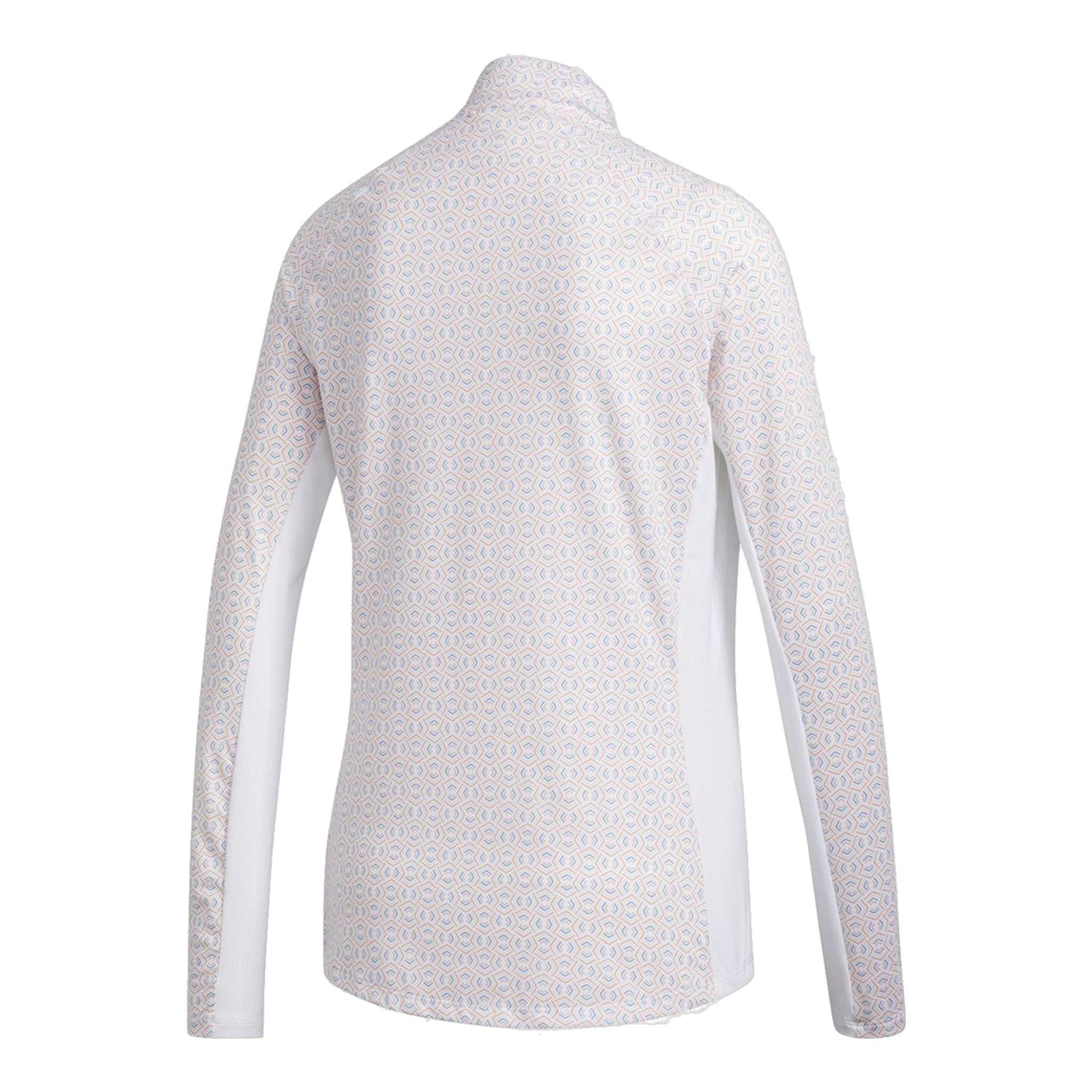 Polo Adidas W Aeroready UPF50 manches longues blanc/orange pour femme