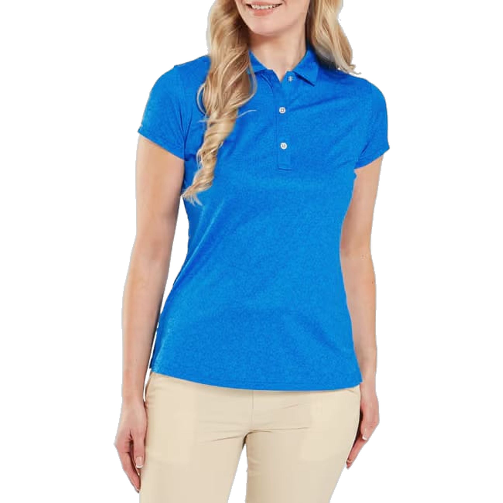 Polo Footjoy Lisle à manches courtes et motif floral peint pour femme