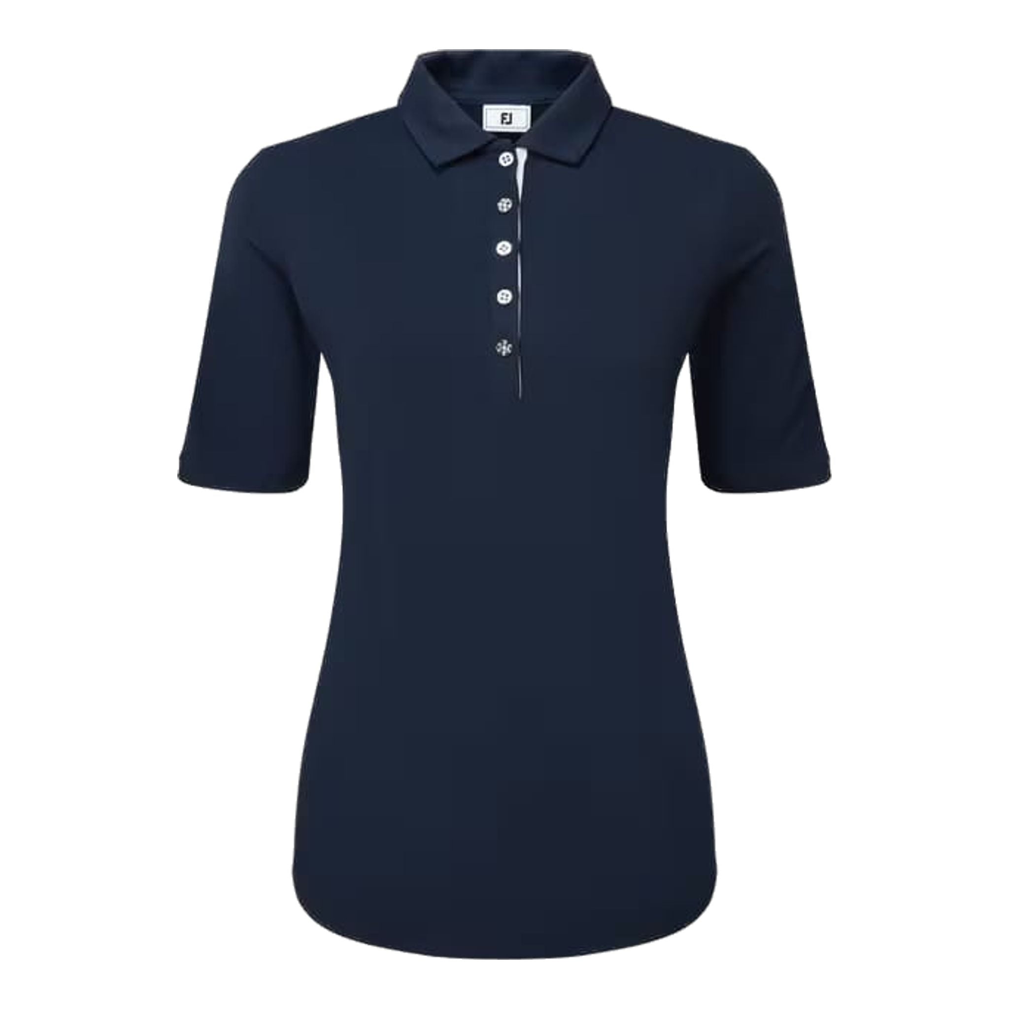 Polo Footjoy Lisle à manches courtes et fronces pour femme