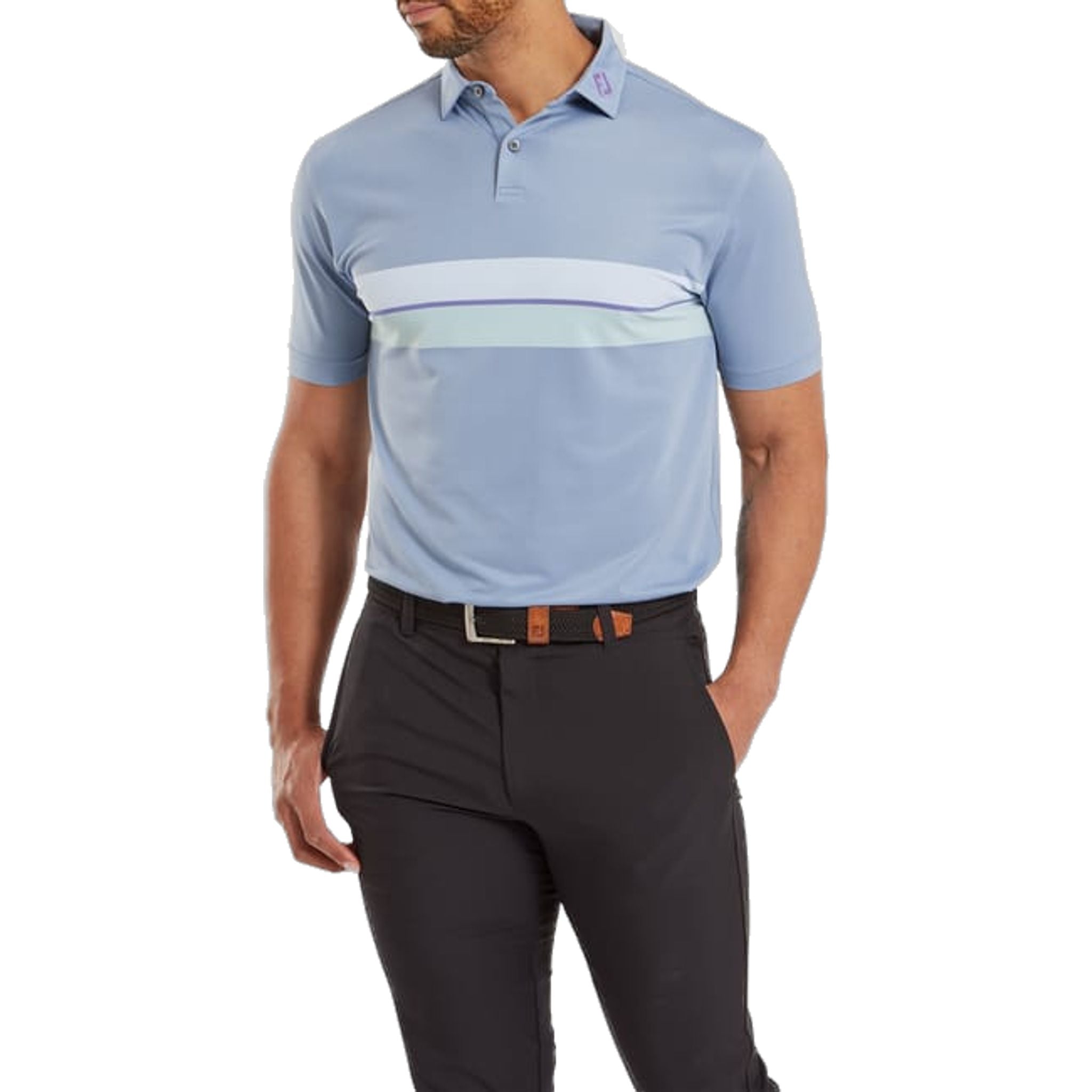 Polo homme Footjoy à double bande piqué