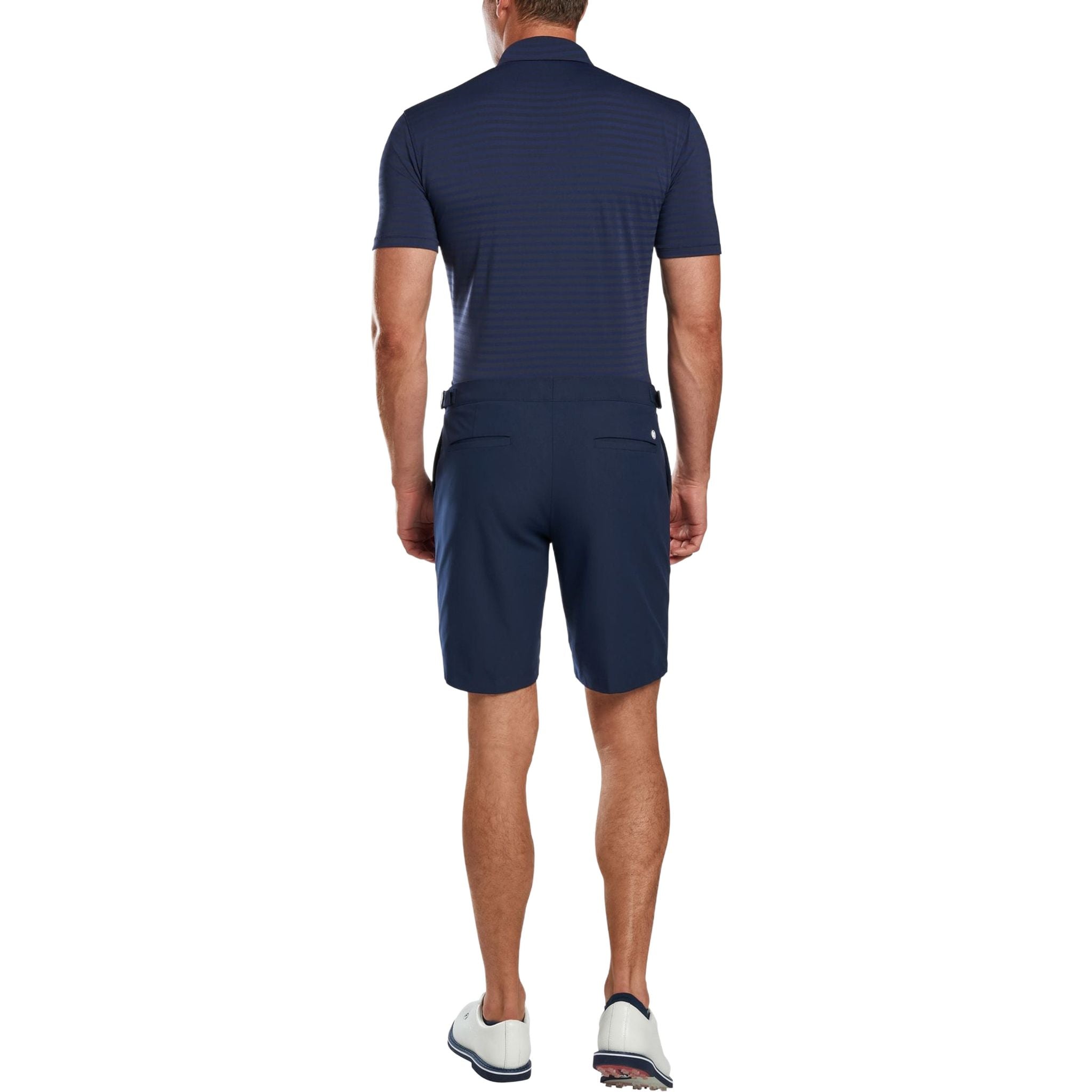 Polo de golf à rayures perforées GFORE pour hommes