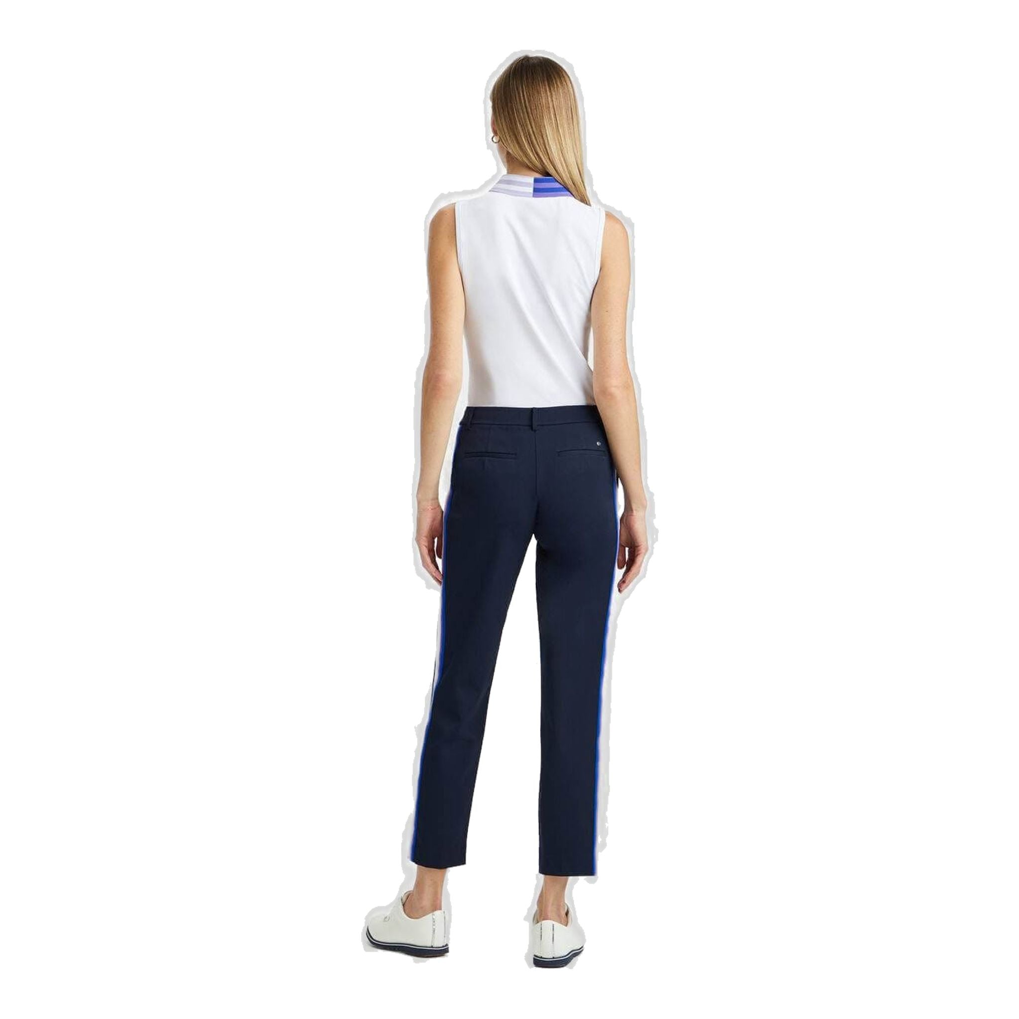 Polo sans manches GFORE 1/4 Zip Tech Piqué pour femme