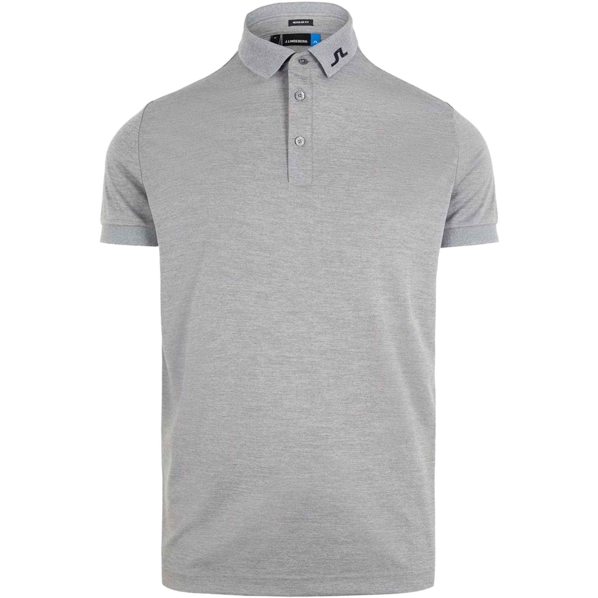 Polo J. Lindeberg M KV Reg Fit-TX Jersey Gris Pierre Mélange Homme