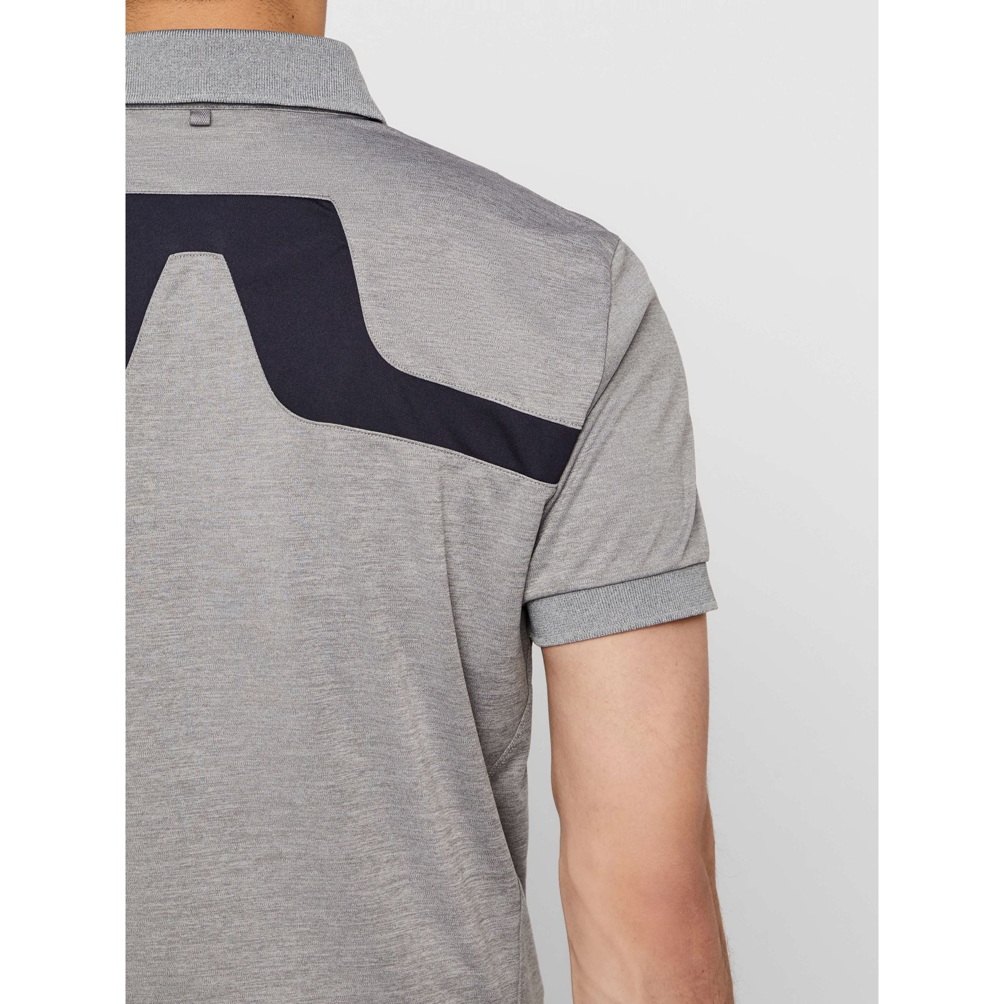 Polo J. Lindeberg M KV Reg Fit-TX Jersey Gris Pierre Mélange Homme