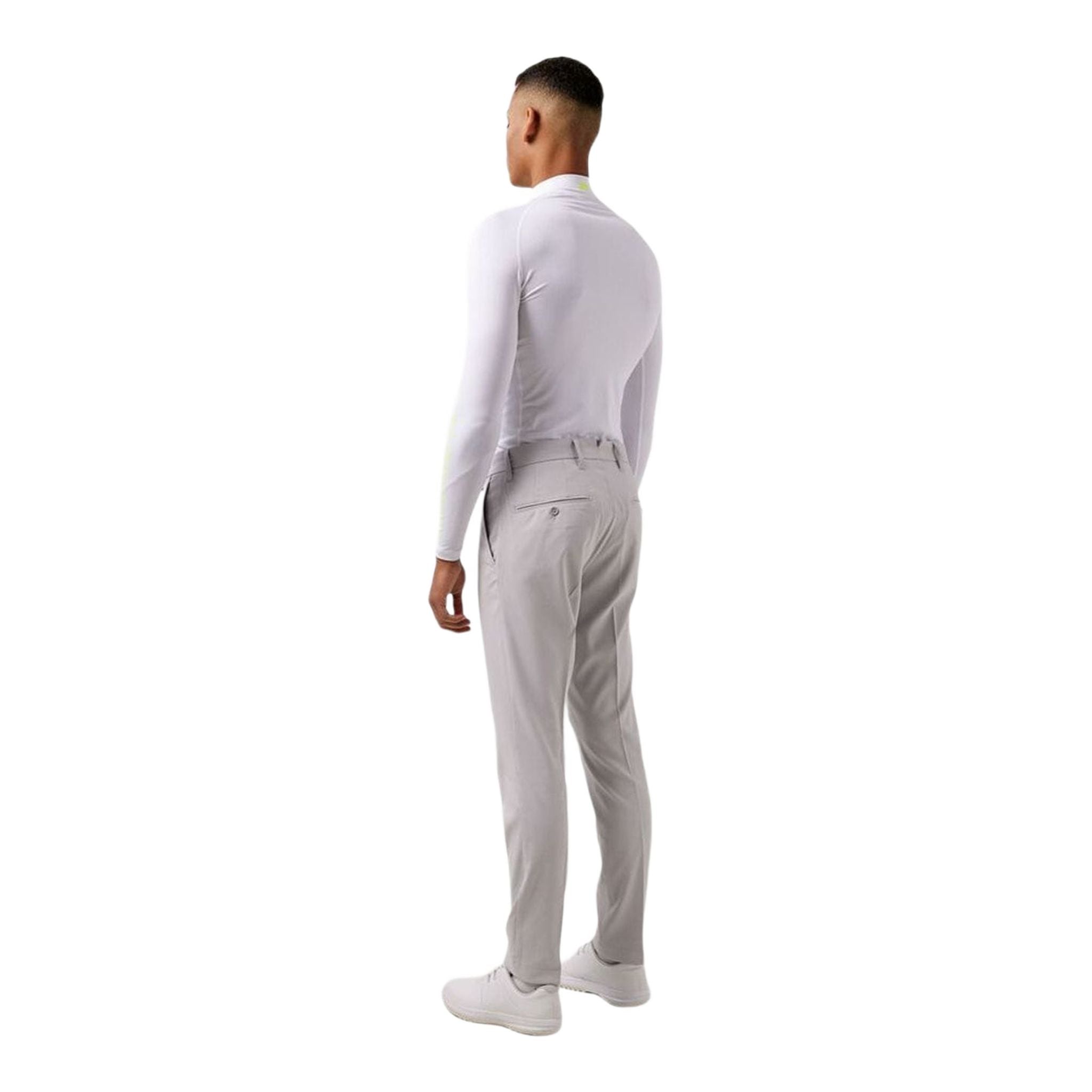 Haut de compression doux à manches longues J. Lindeberg Layer Aello, gris clair, pour homme