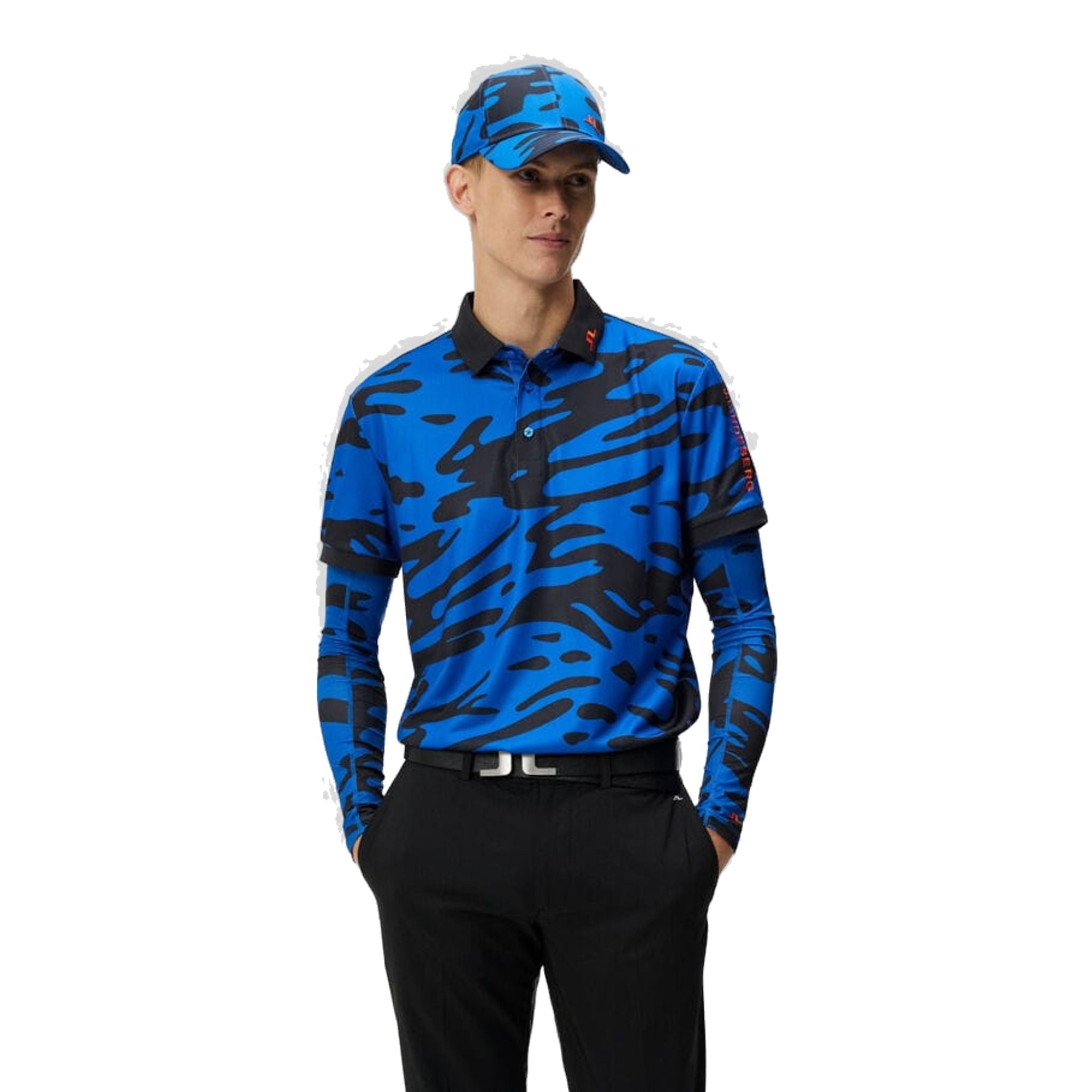 J. Lindeberg Tour Tech Reg Fit Polo imprimé hommes