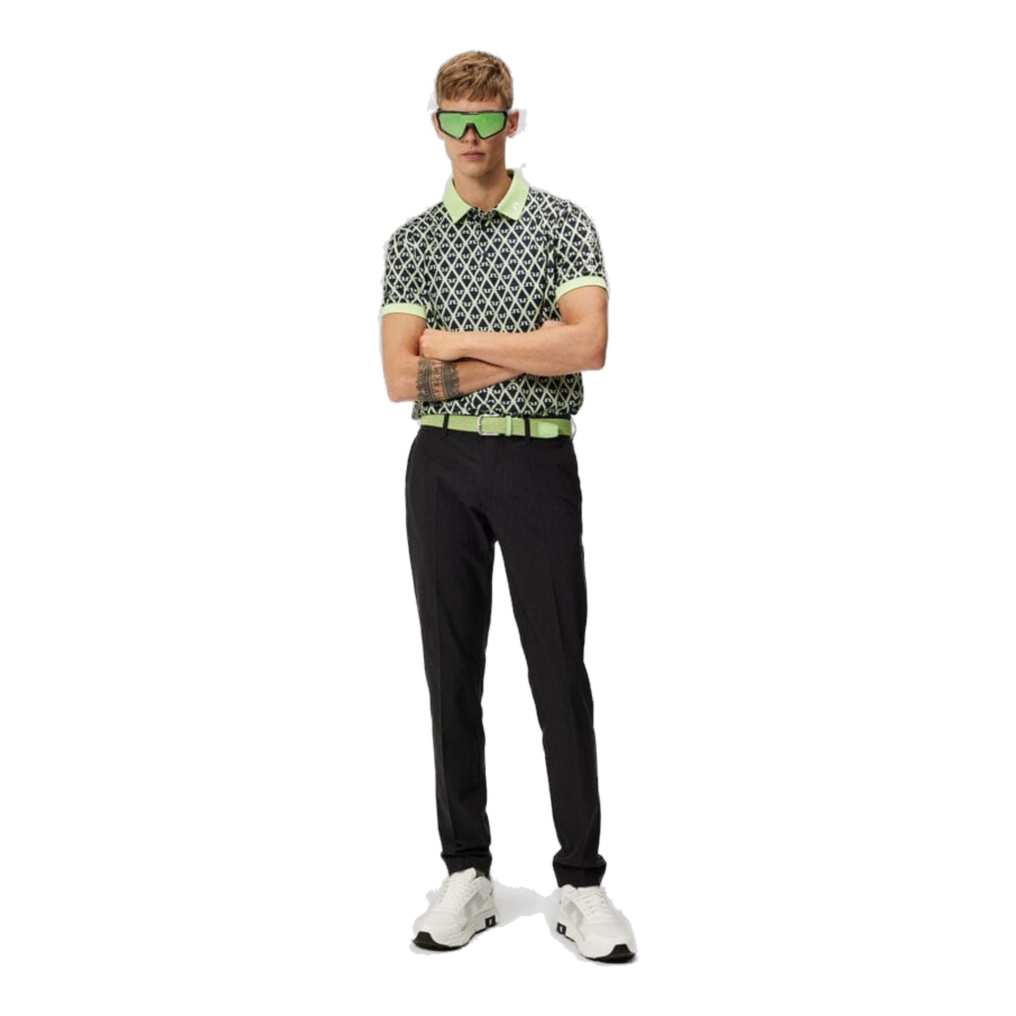 J. Lindeberg Tour Tech Reg Fit Polo imprimé hommes