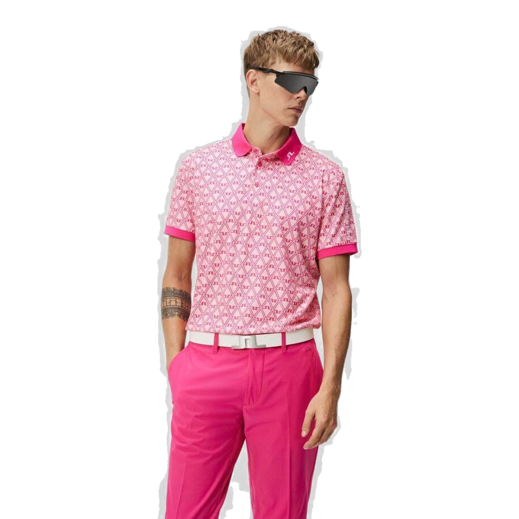J. Lindeberg Tour Tech Reg Fit Polo imprimé hommes