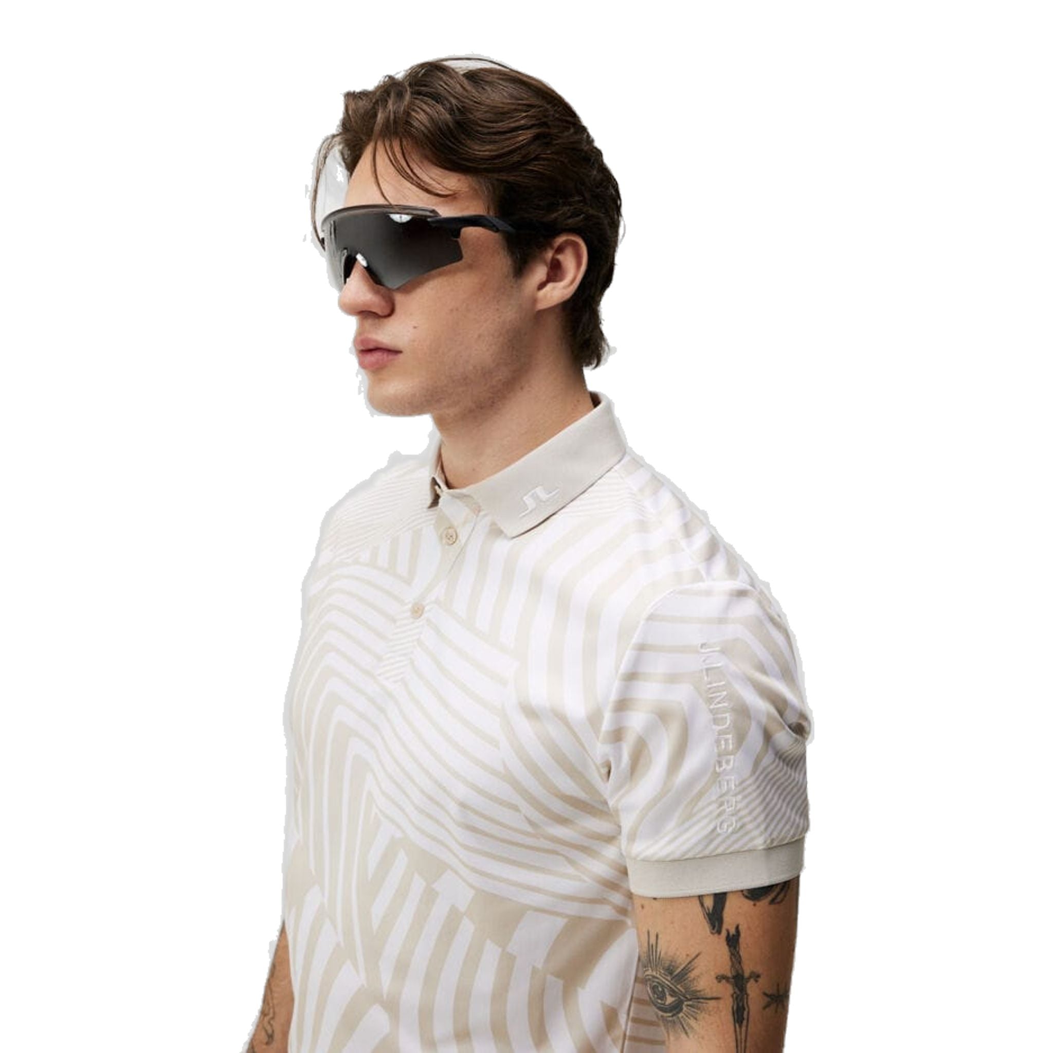 J. Lindeberg Tour Tech Reg Fit Polo imprimé hommes