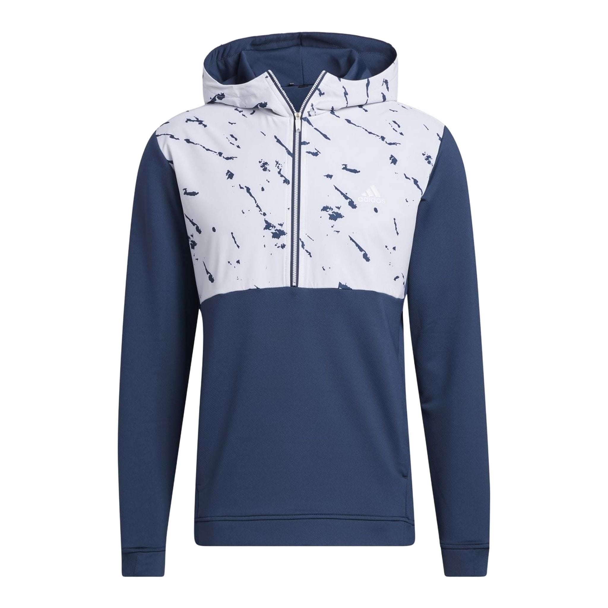 Anorak Adidas CRDY demi-zip bleu marine/blanc homme