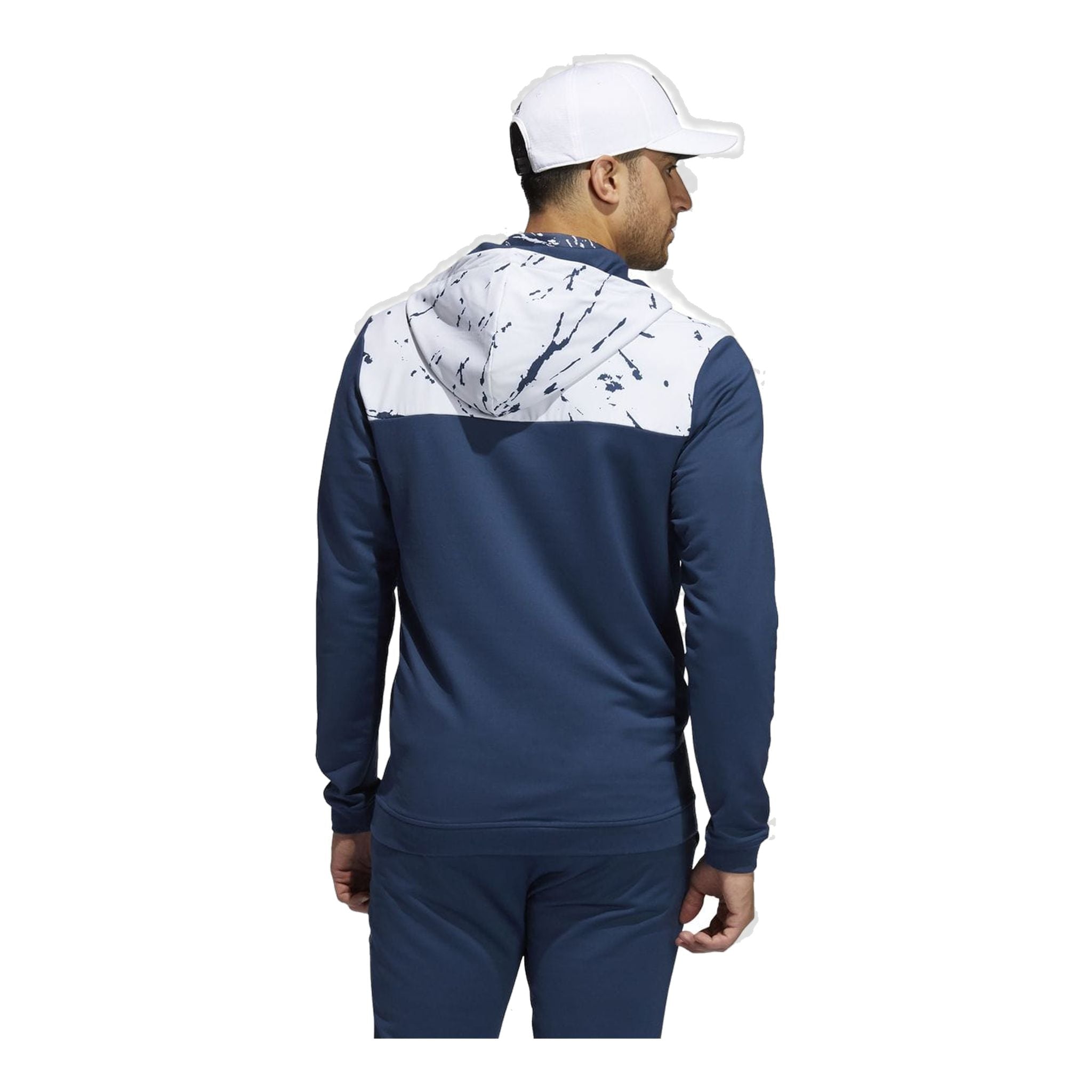 Anorak Adidas CRDY demi-zip bleu marine/blanc homme