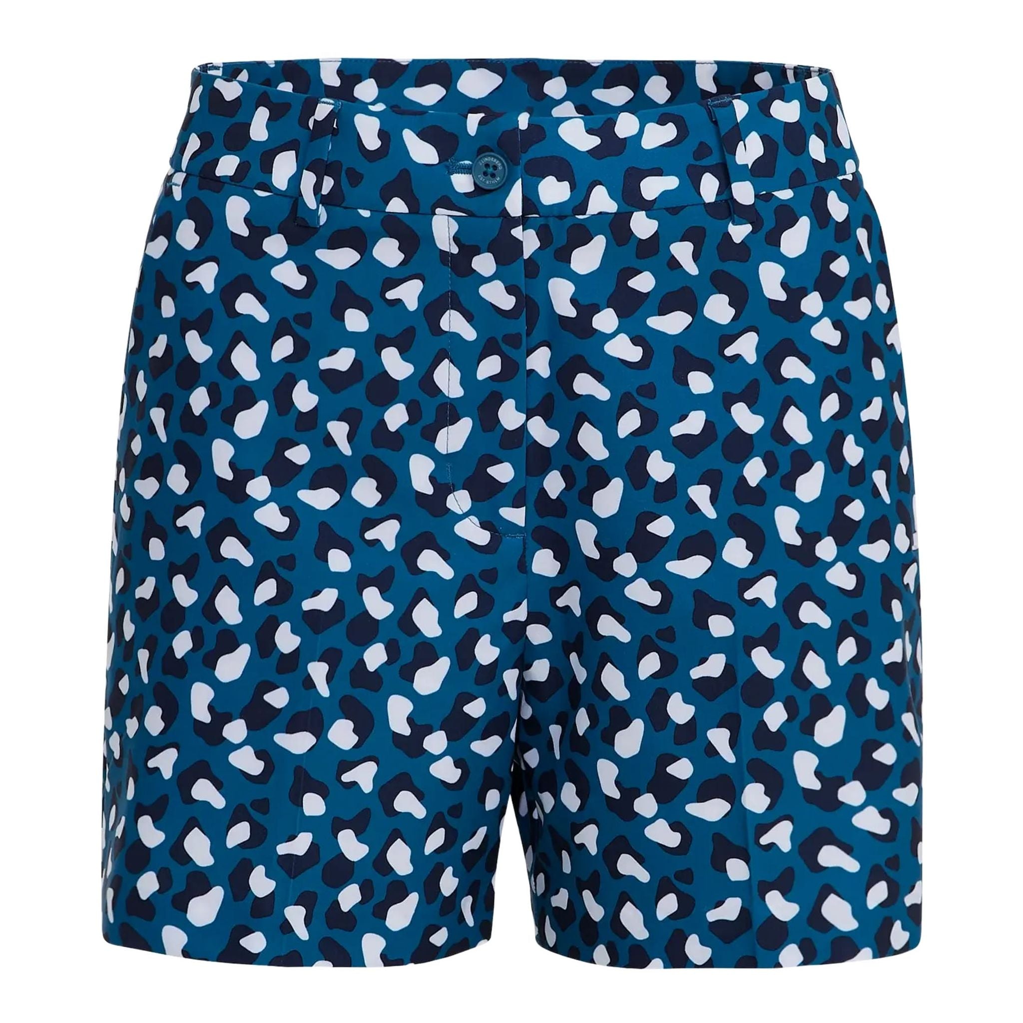 J. Lindeberg W Gwen Short de golf imprimé marocain bleu animal femme