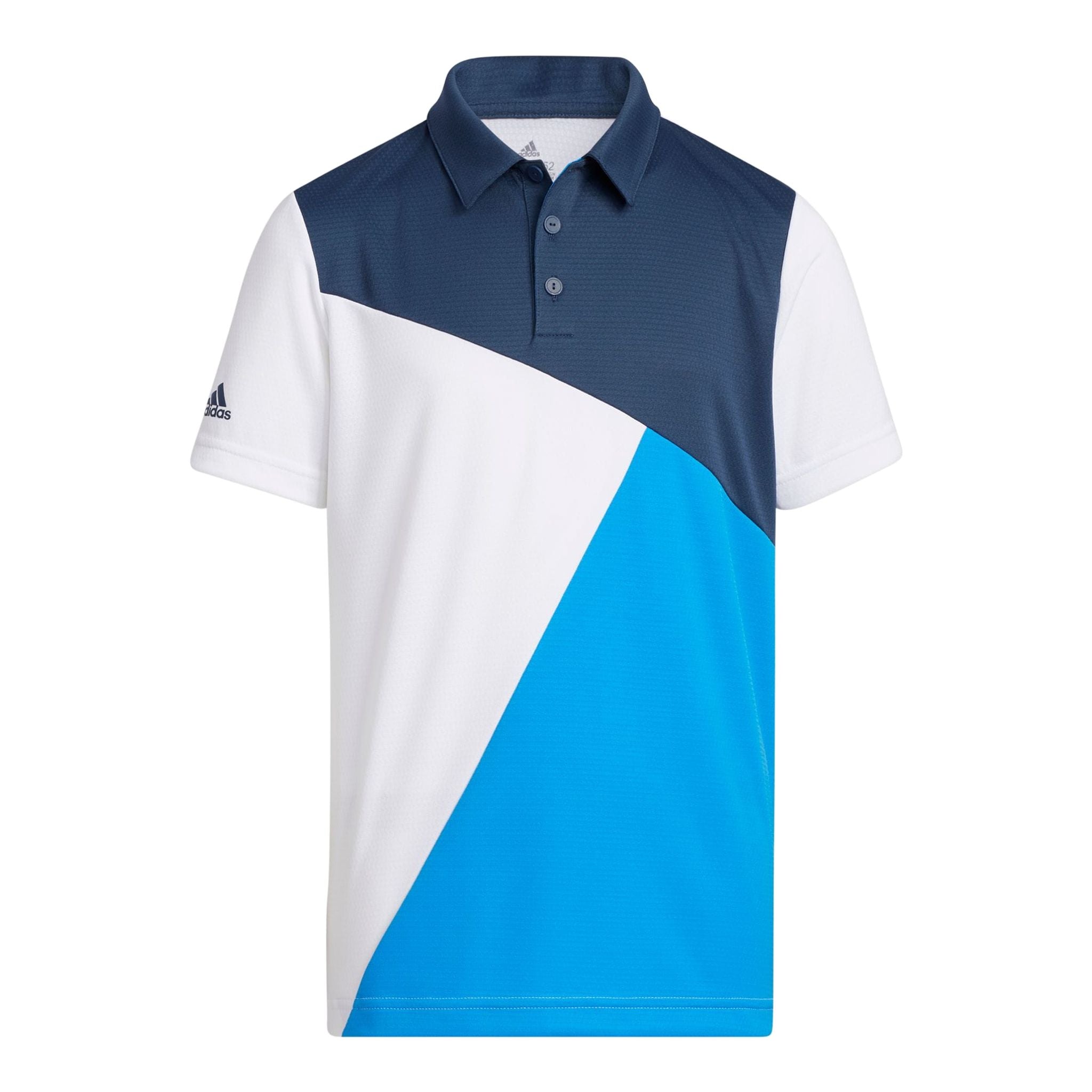 Polo Adidas Jr. à col rond, marine/bleu Rush/blanc, homme