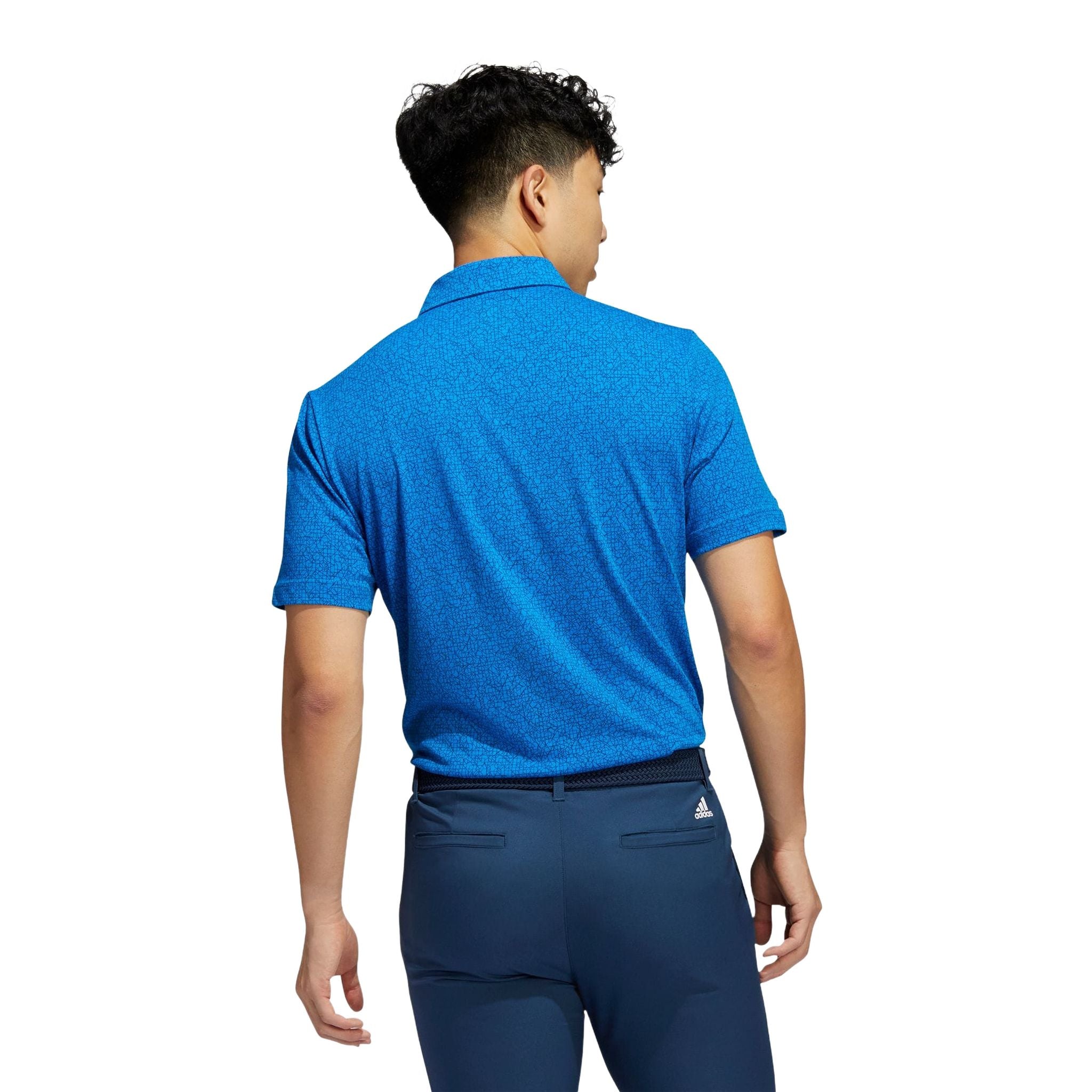 Polo Adidas M à imprimé abstrait bleu marine Rush/Crew Navy Homme