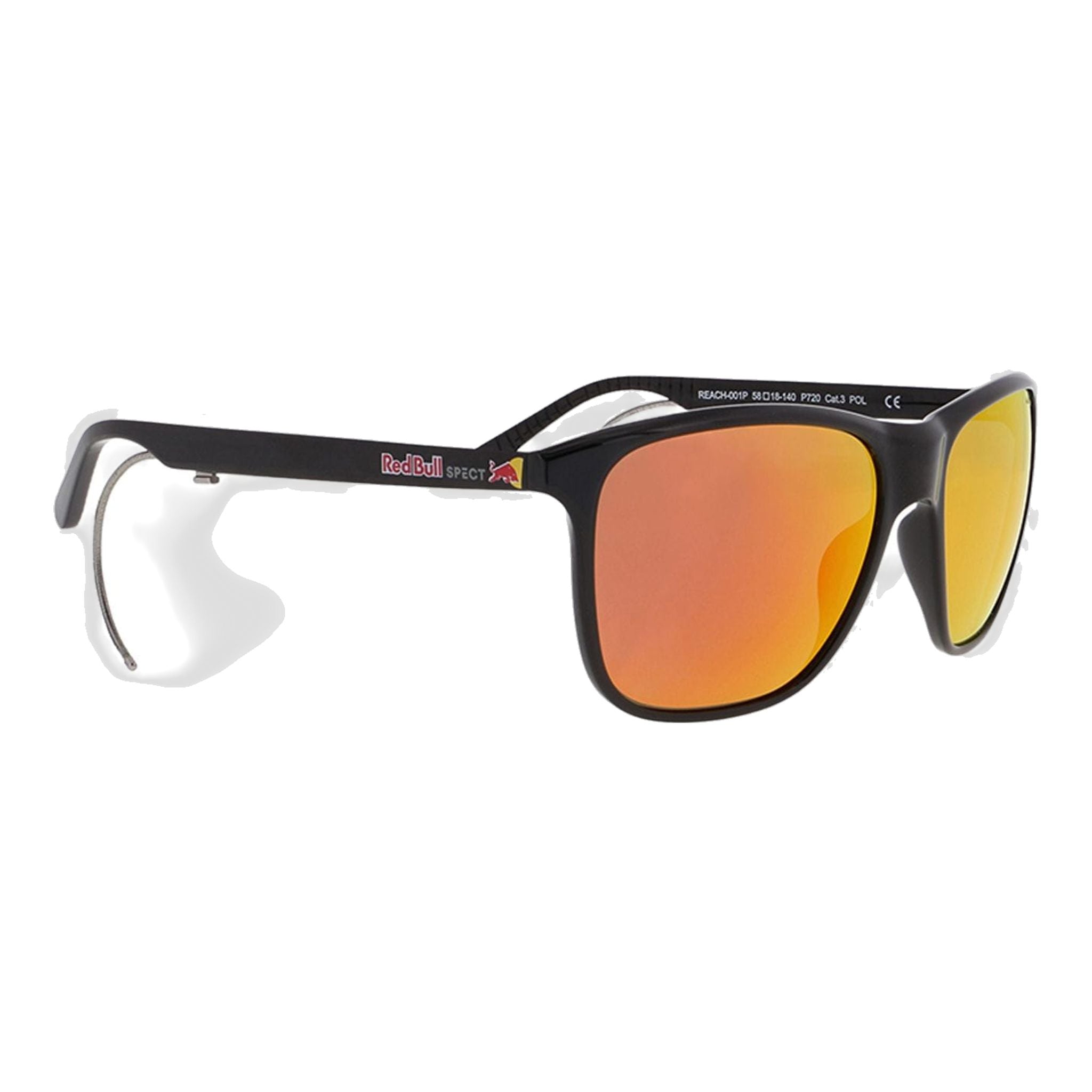 Lunettes de soleil Red Bull Spect REACH Noir/Marron Miroir rouge