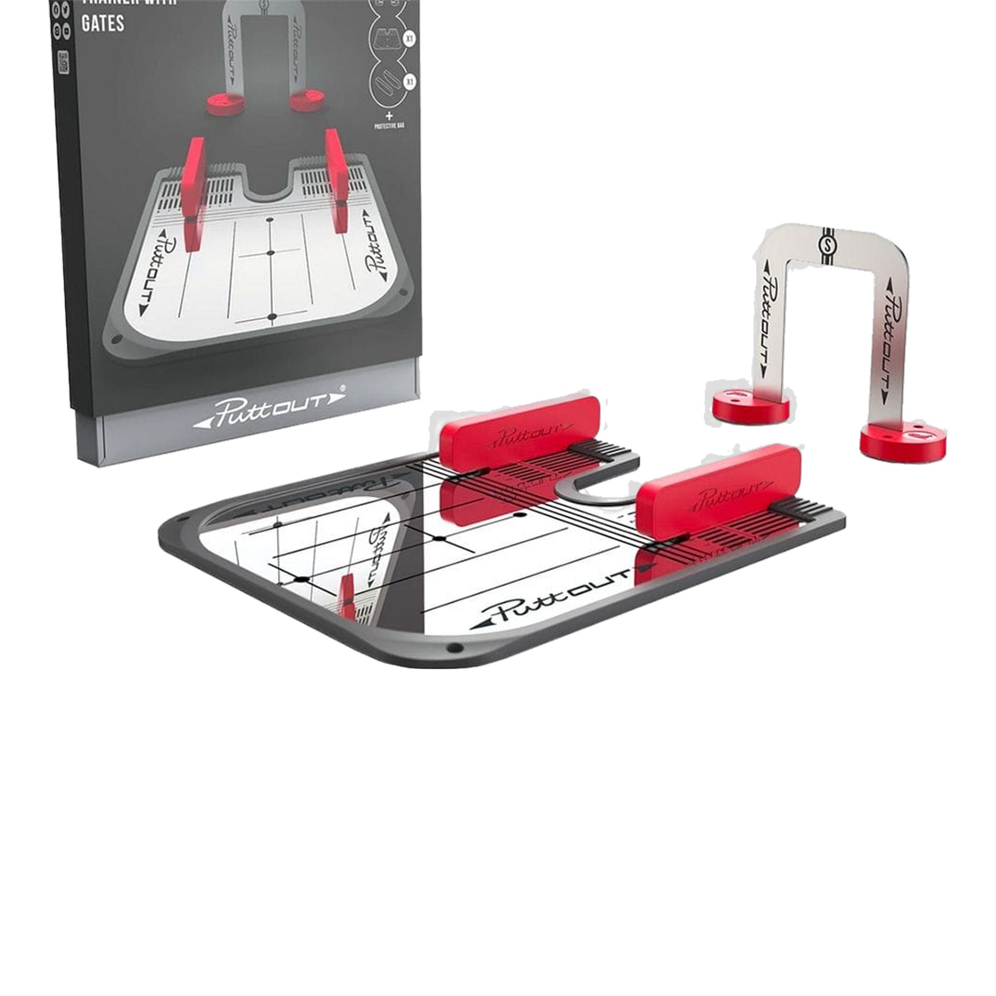 Miroir de putting PuttOUT rouge/gris