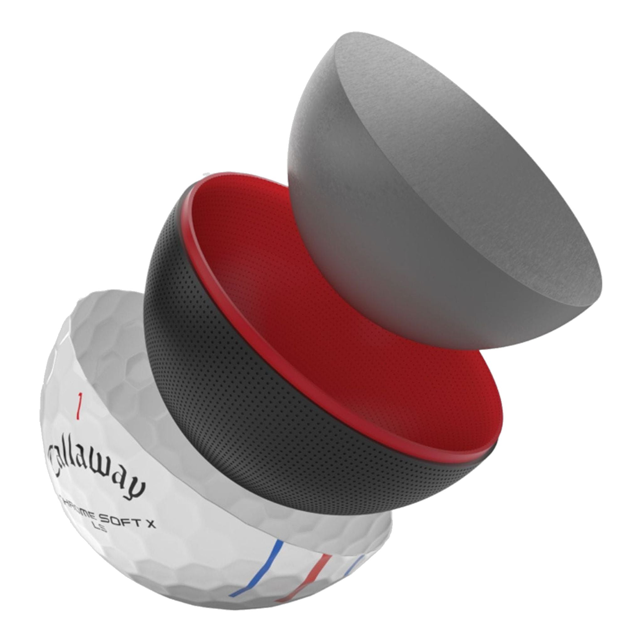 Balles de golf Callaway Chromesoft X LS Triple Track 2021, lot de 12, blanches