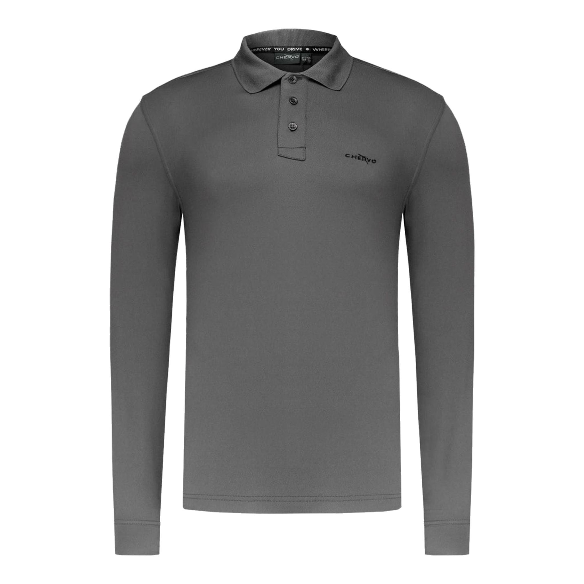 Chervo M Anguy LS Polo Shark Gris Homme
