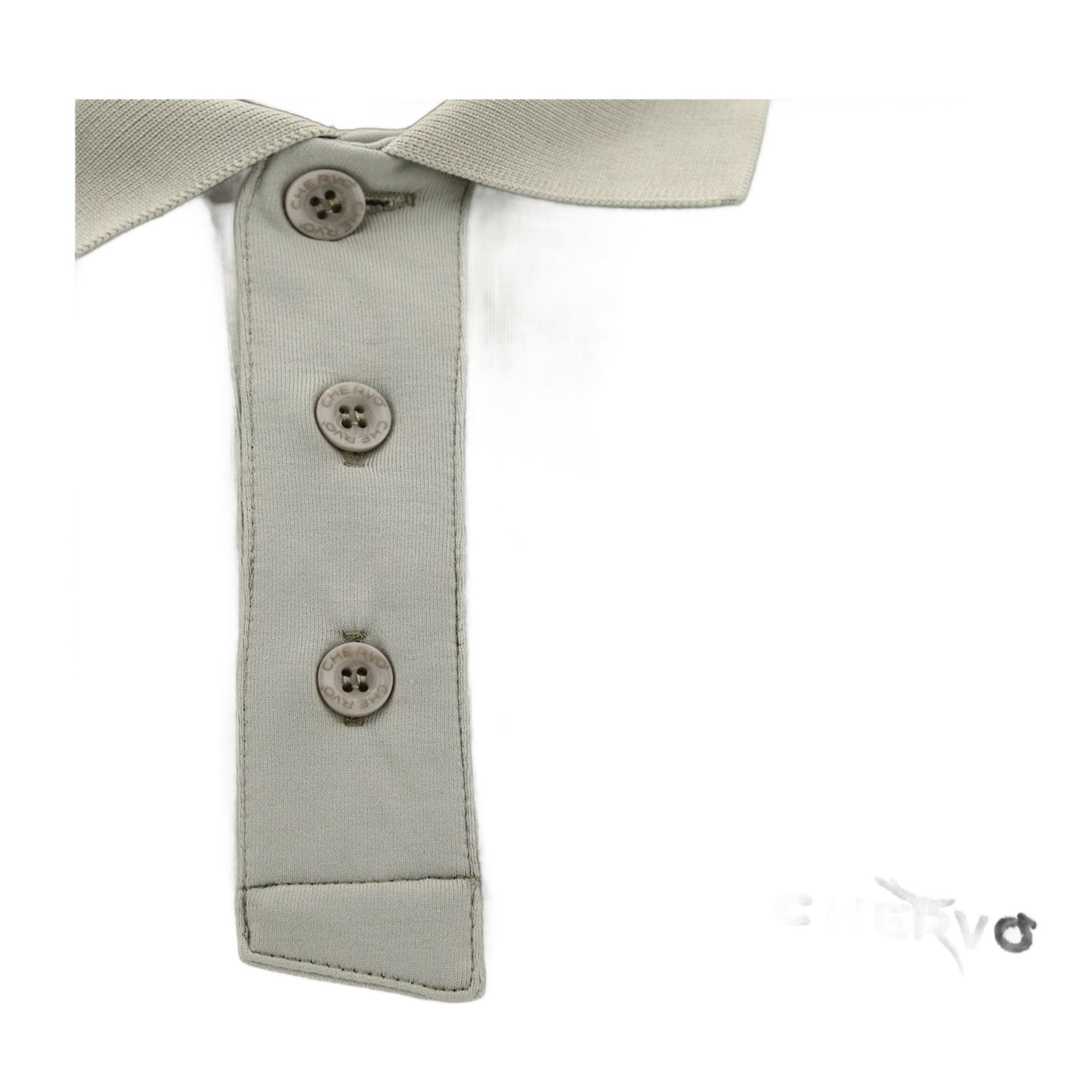 Polo Chervo M Anguy manches longues gris/vert homme