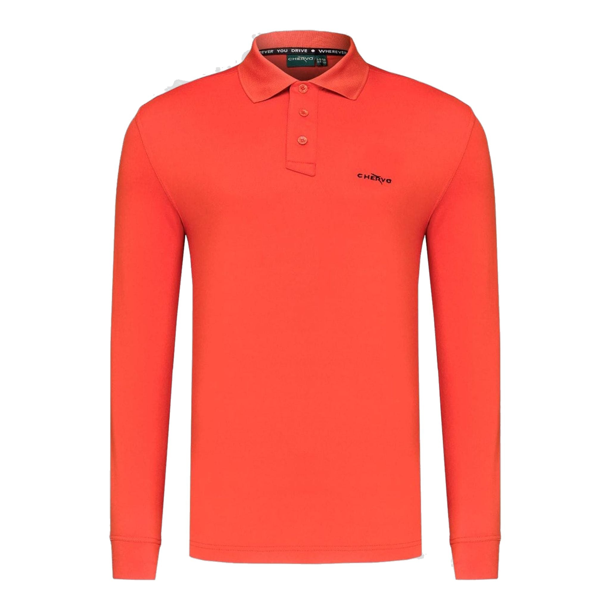 Polo Chervo M Anguy LS Rouge Homme