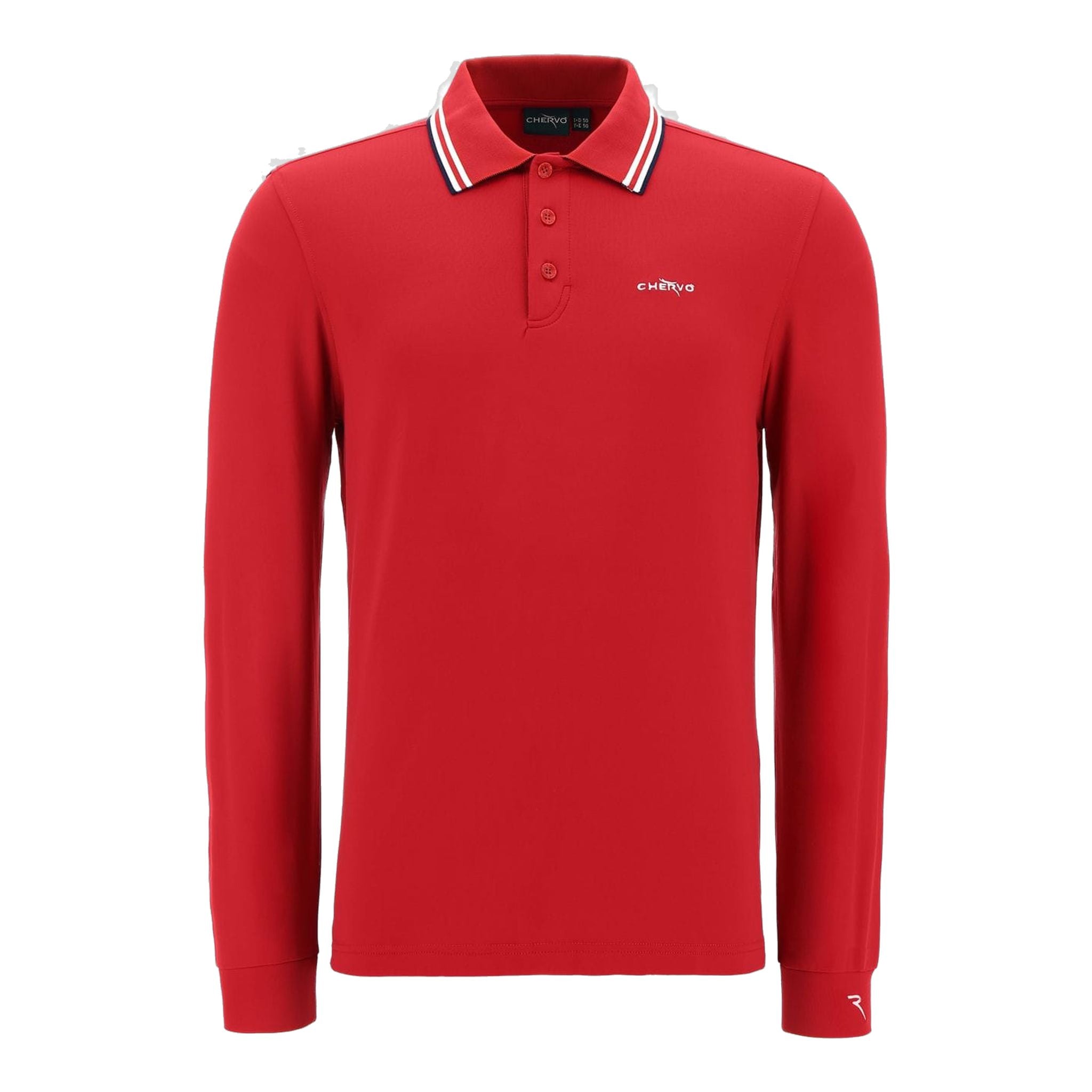 Polo Chervo M Breath LS rouge homme