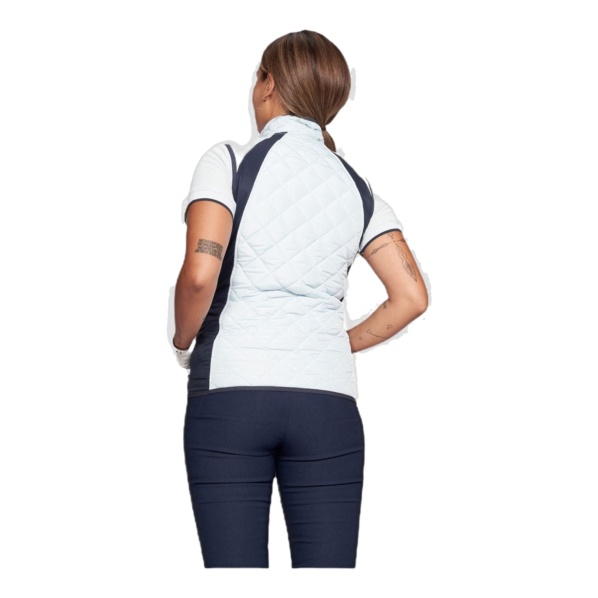 Gilet de randonnée Röhnisch blanc/marine pour femme