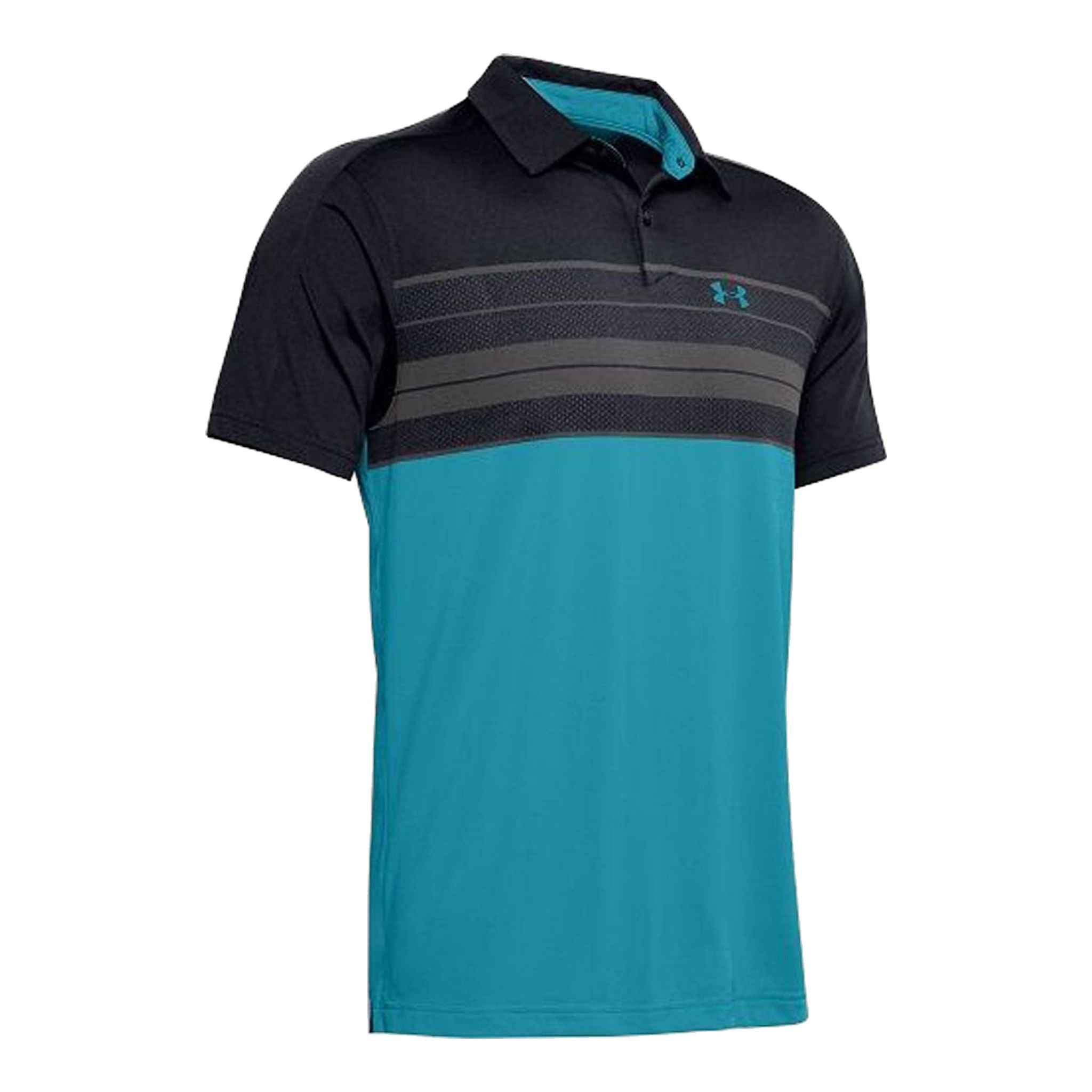 Polo Under Armour Vanish à rayures poitrine Noir/Gris/Évasion Homme